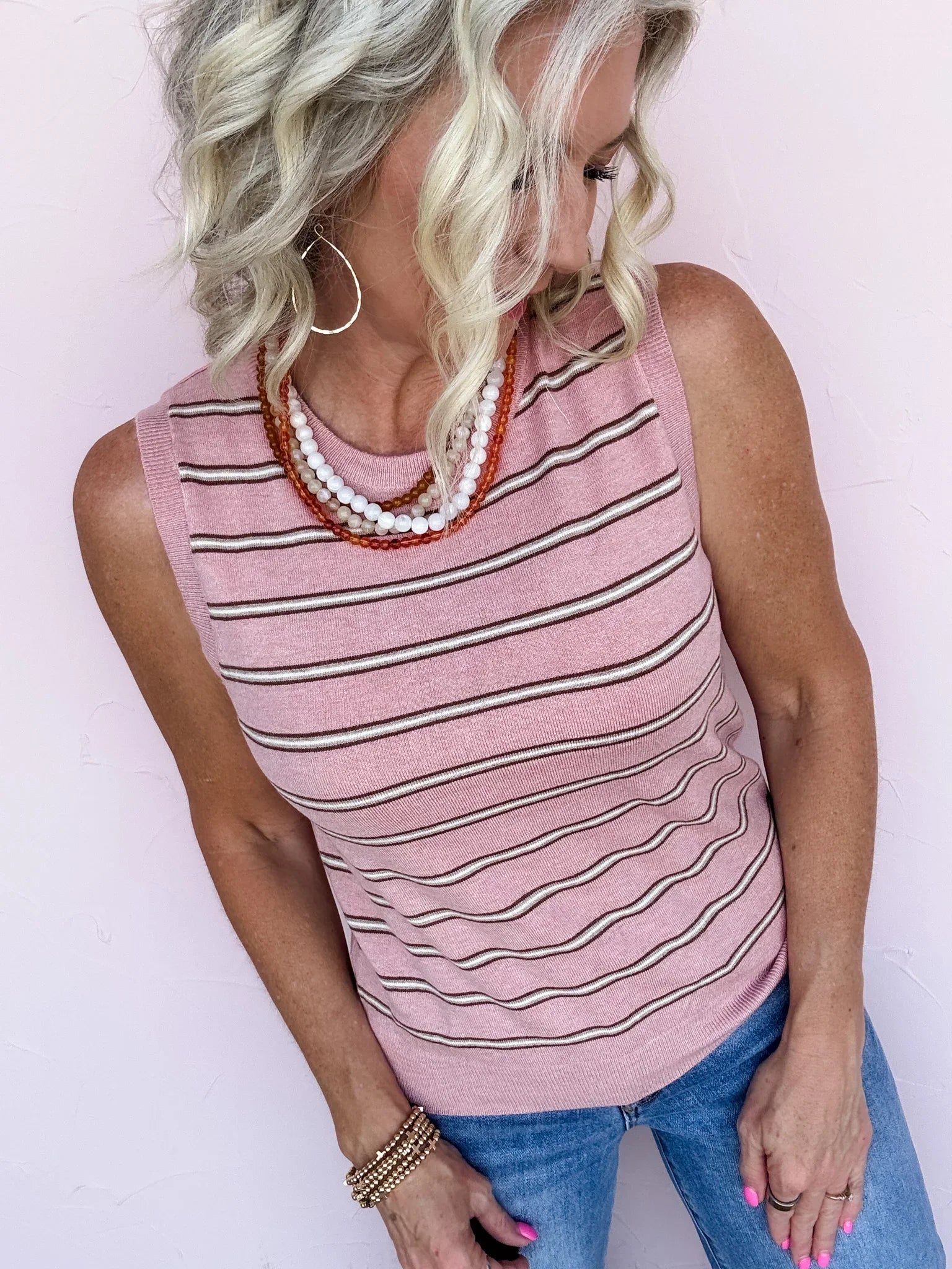 Strawberry Cream Sweater Tank