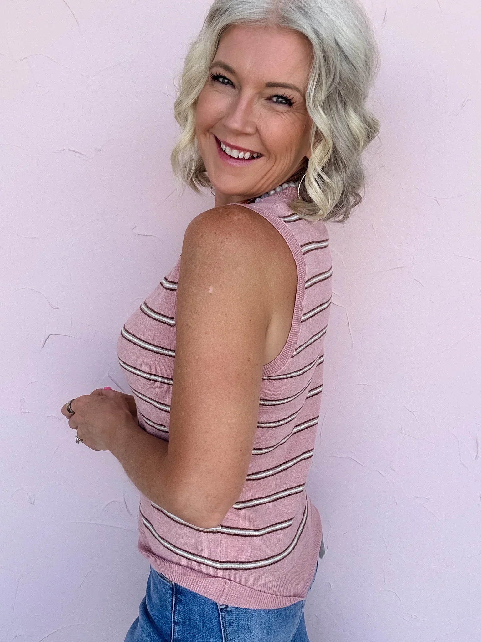 Strawberry Cream Sweater Tank