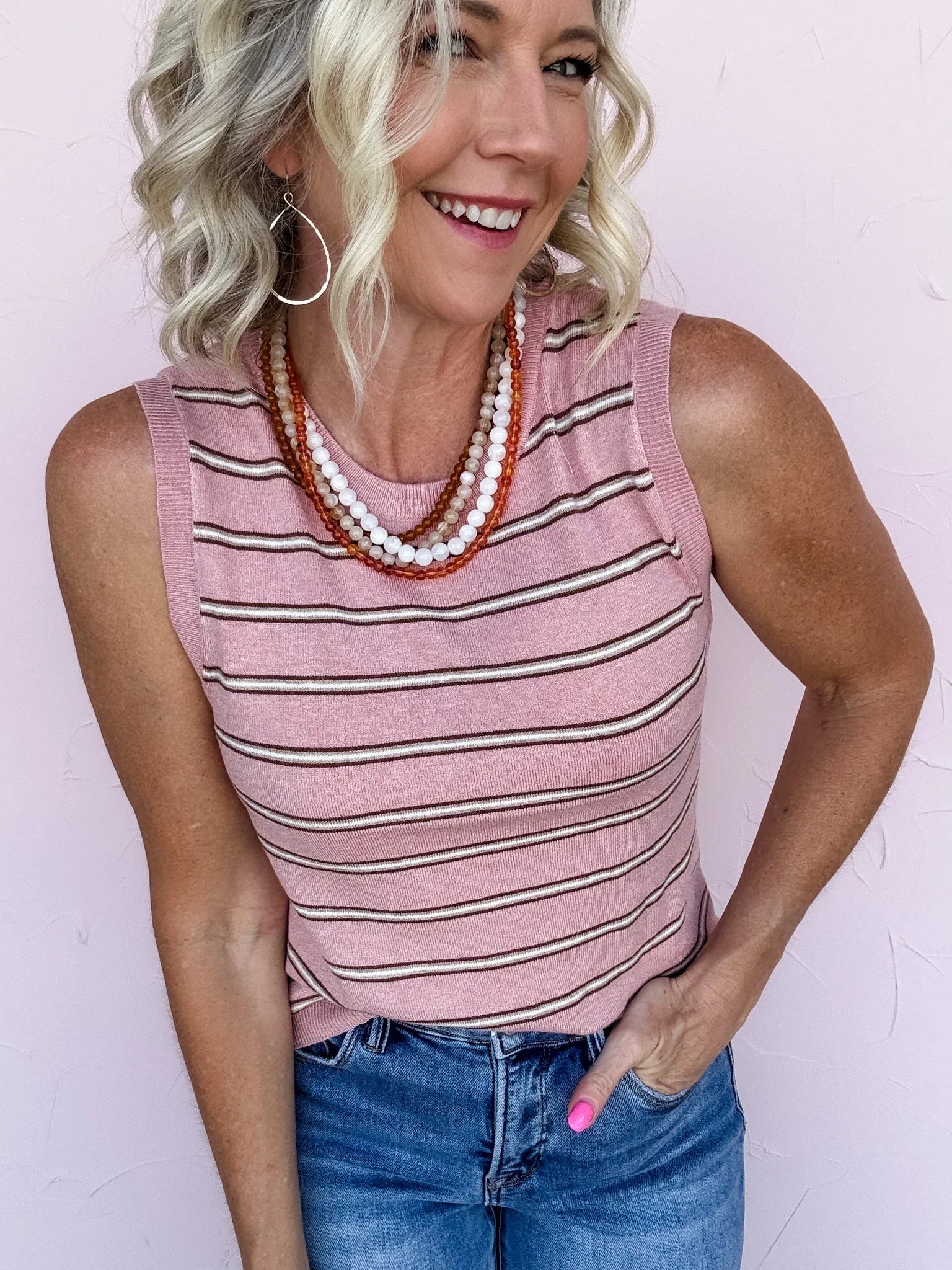 Strawberry Cream Sweater Tank