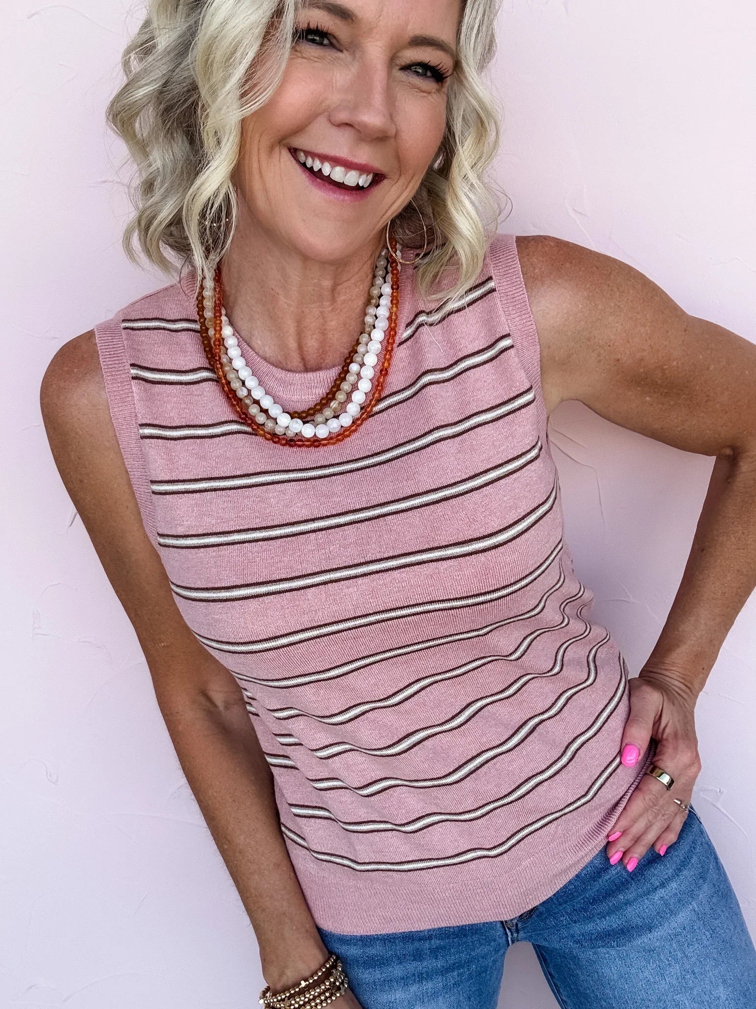 Strawberry Cream Sweater Tank