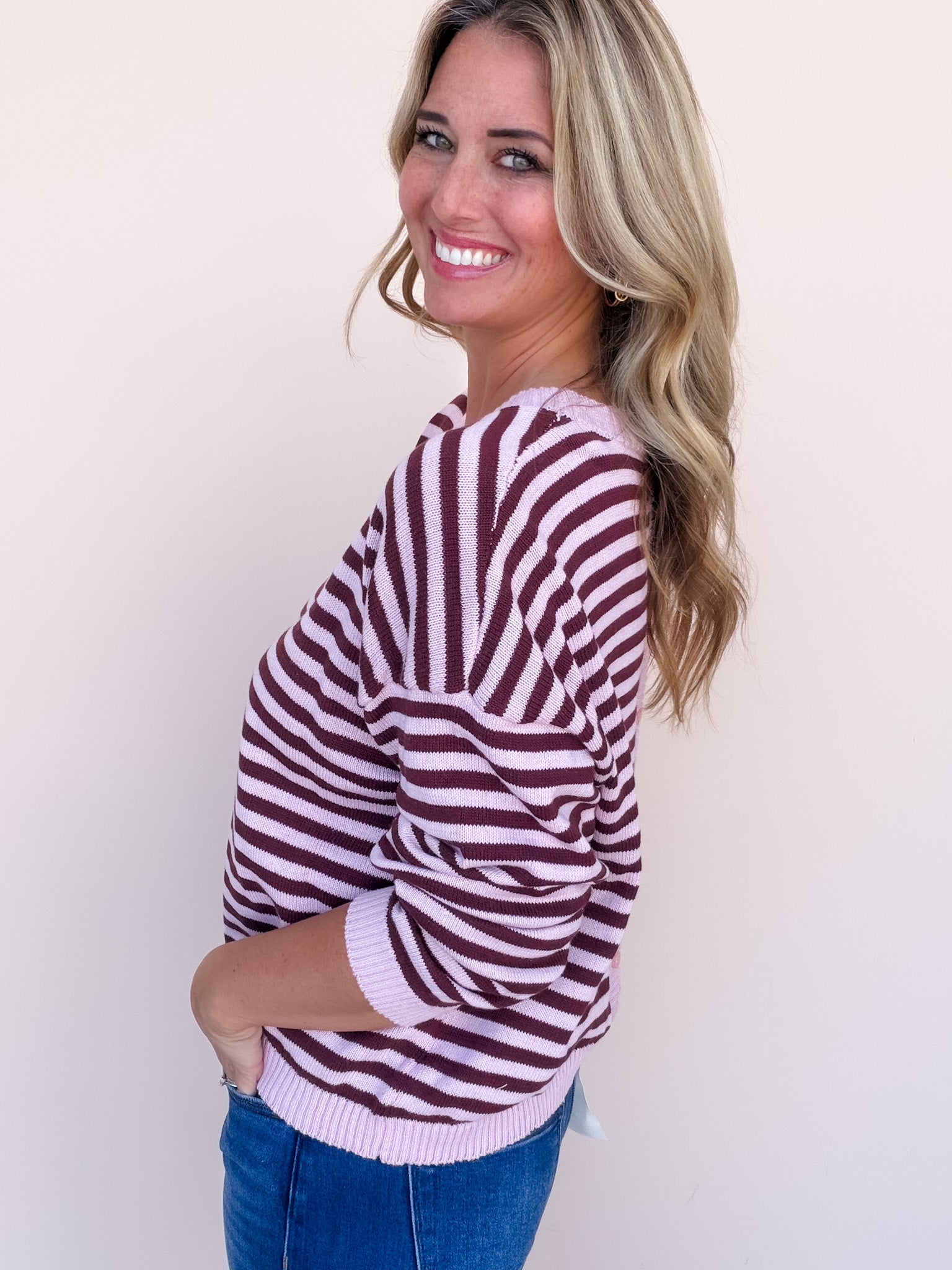Back Story Sweater | Light Pink