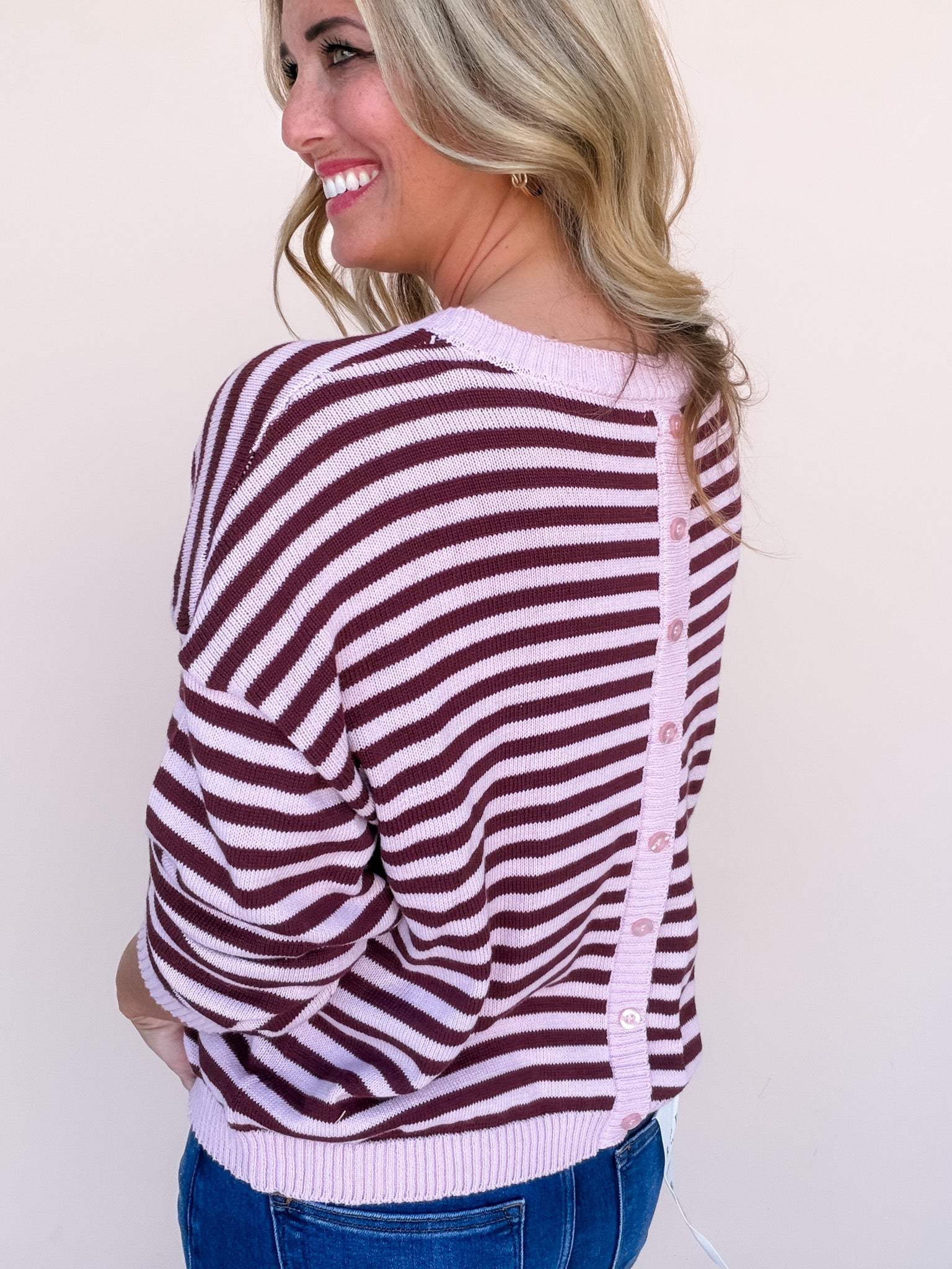Back Story Sweater | Light Pink