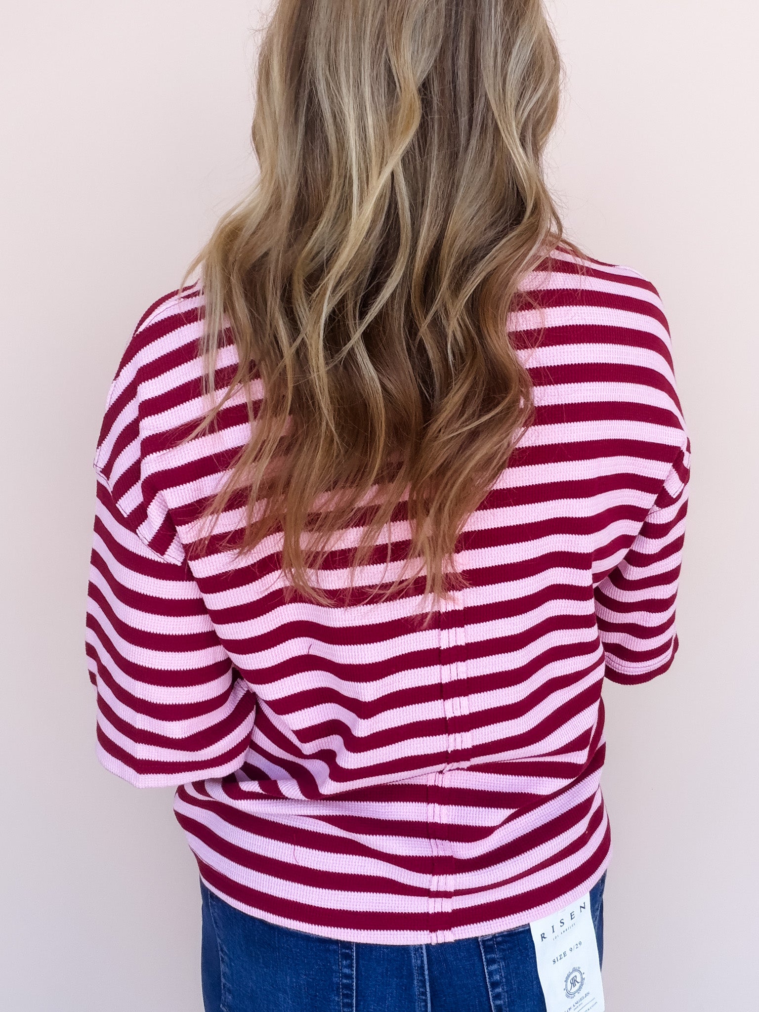 Rally Stripe Tee | Burgundy