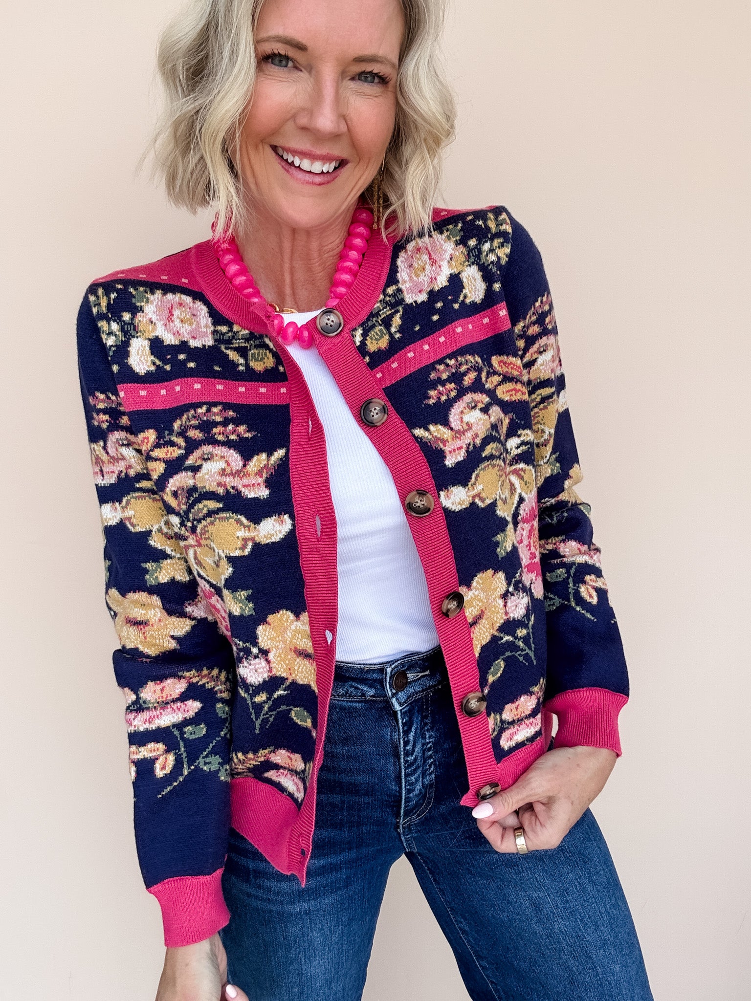 Floral Folk Cardigan