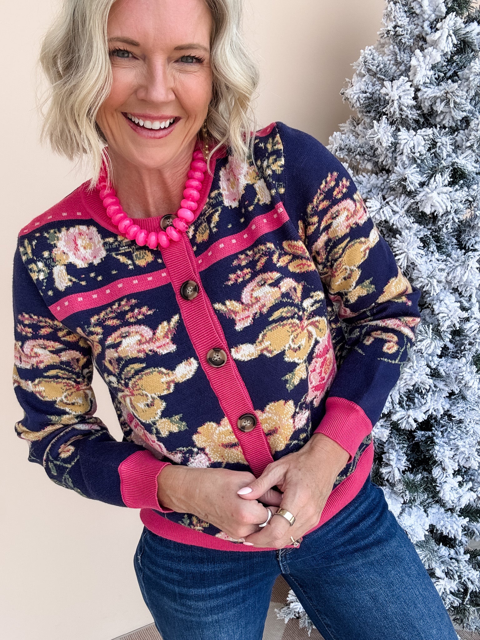 Floral Folk Cardigan
