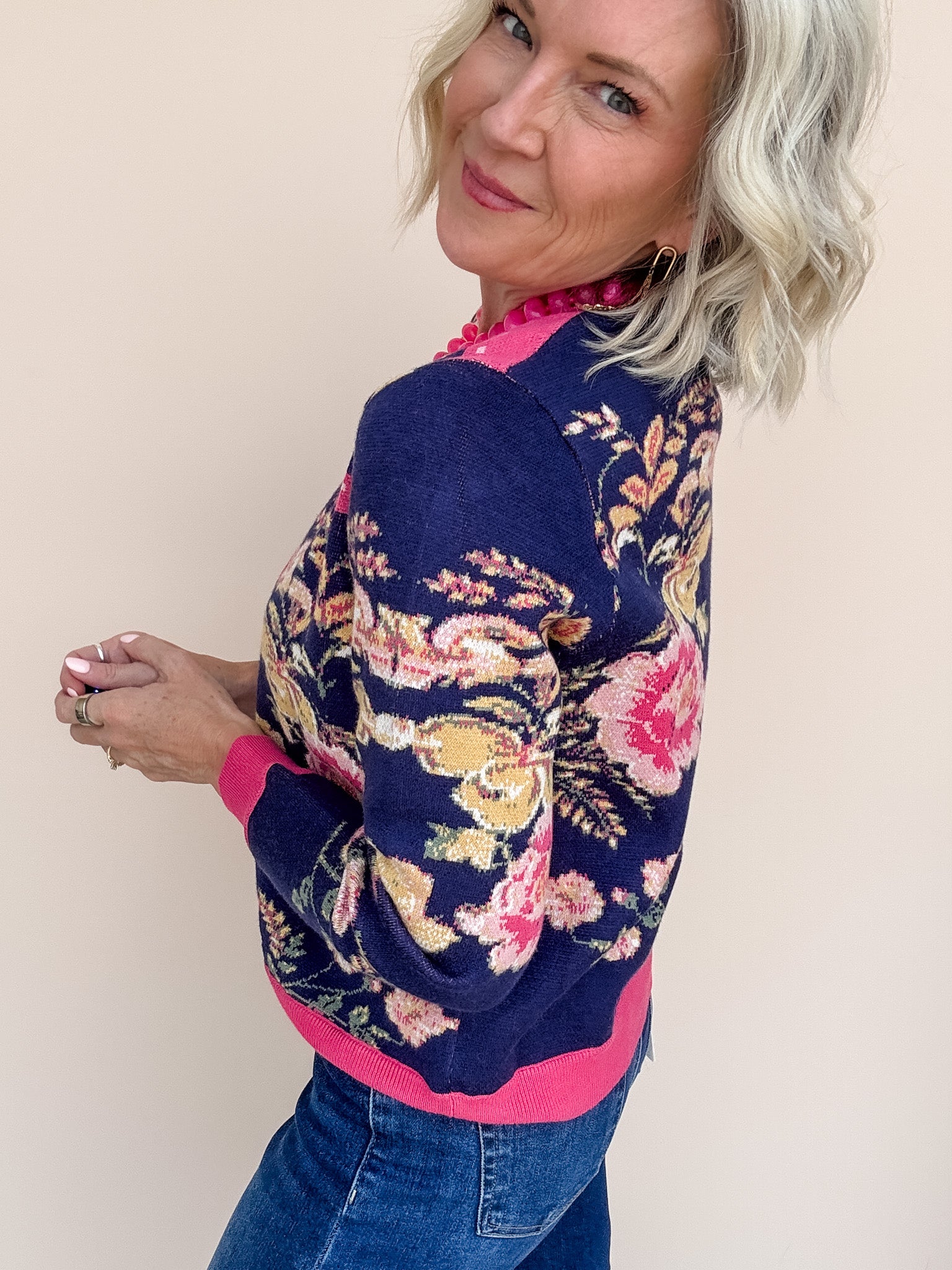 Floral Folk Cardigan