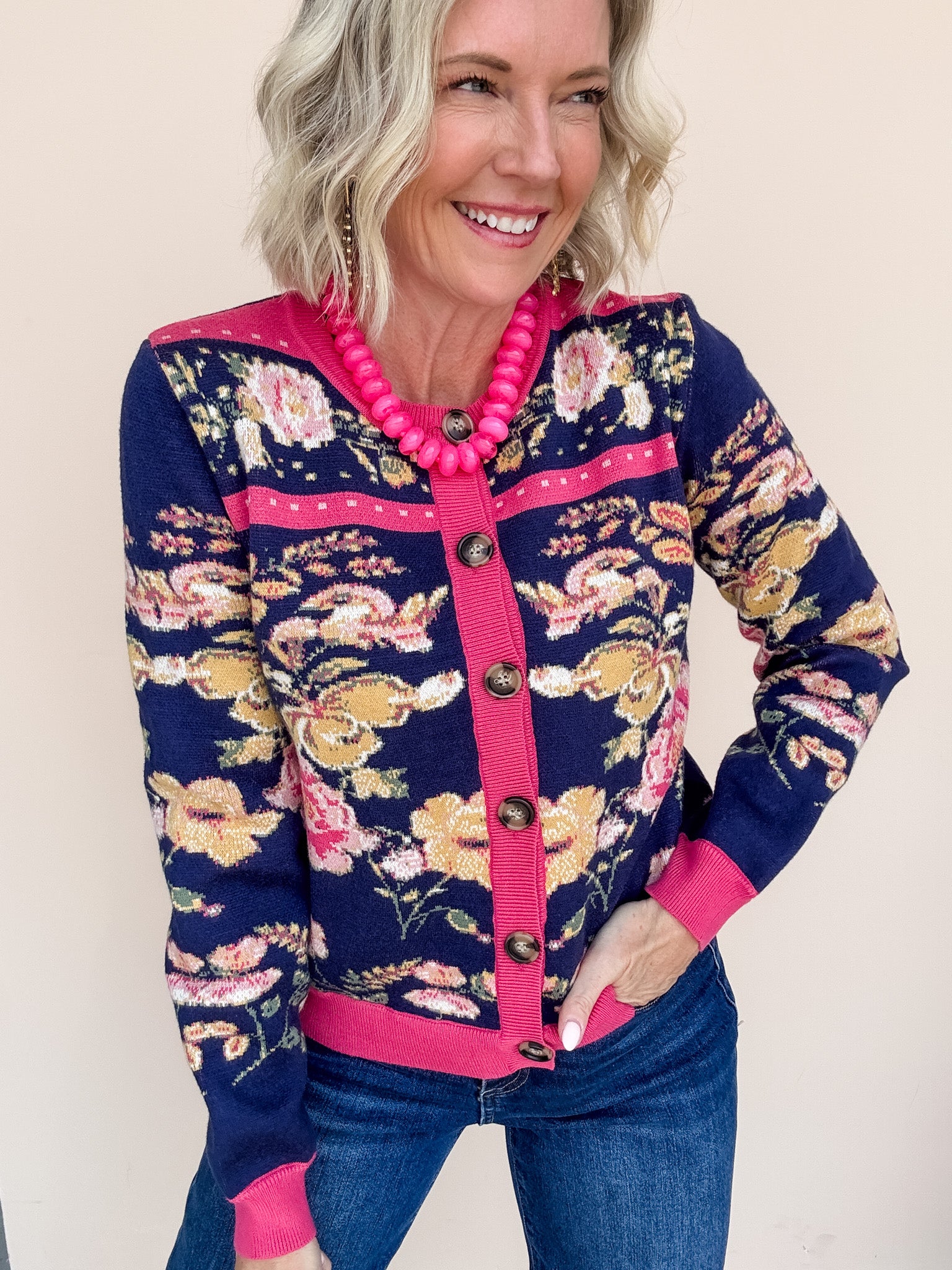 Floral Folk Cardigan