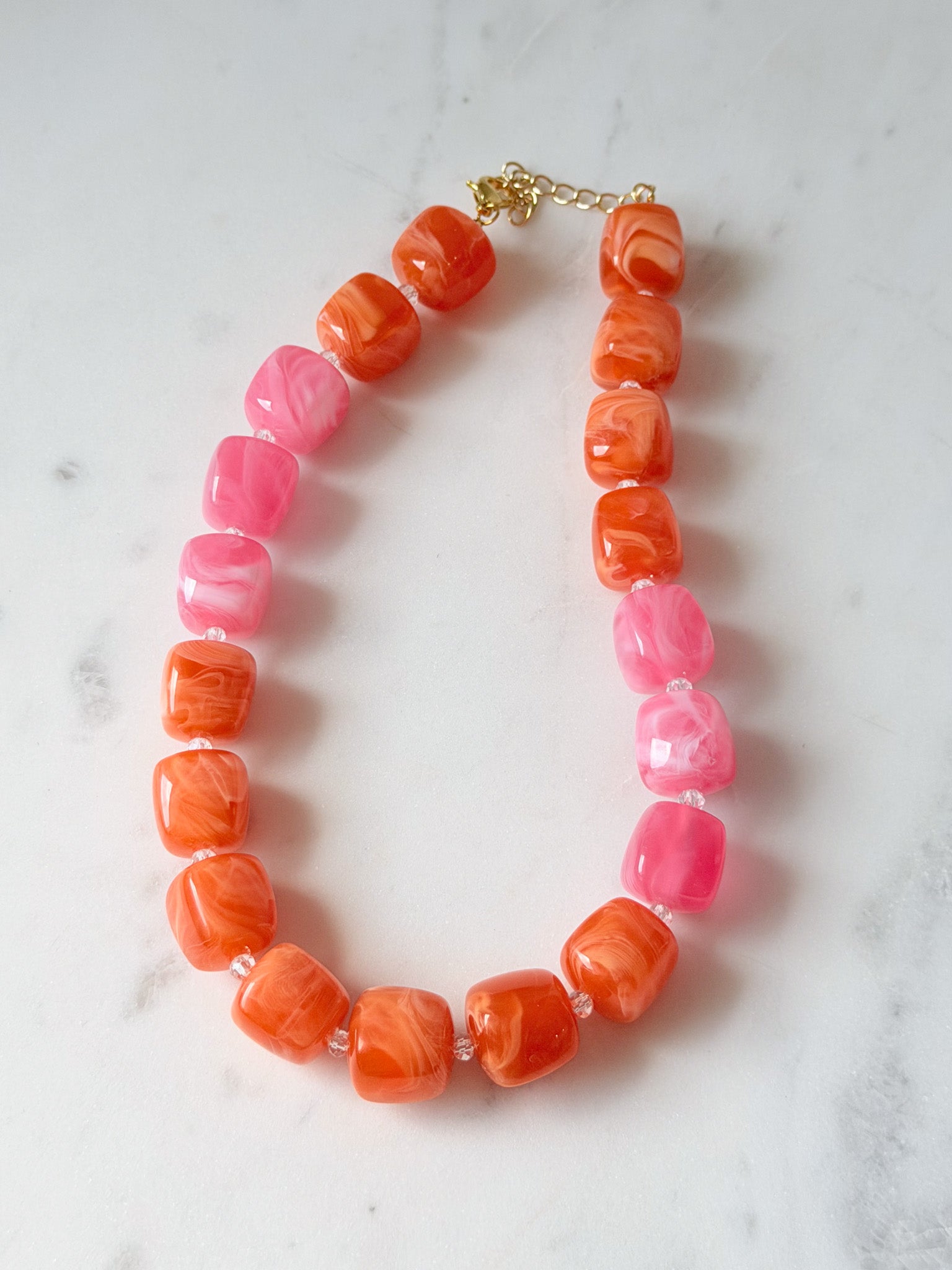 Citrus Sherbert Bead Necklace