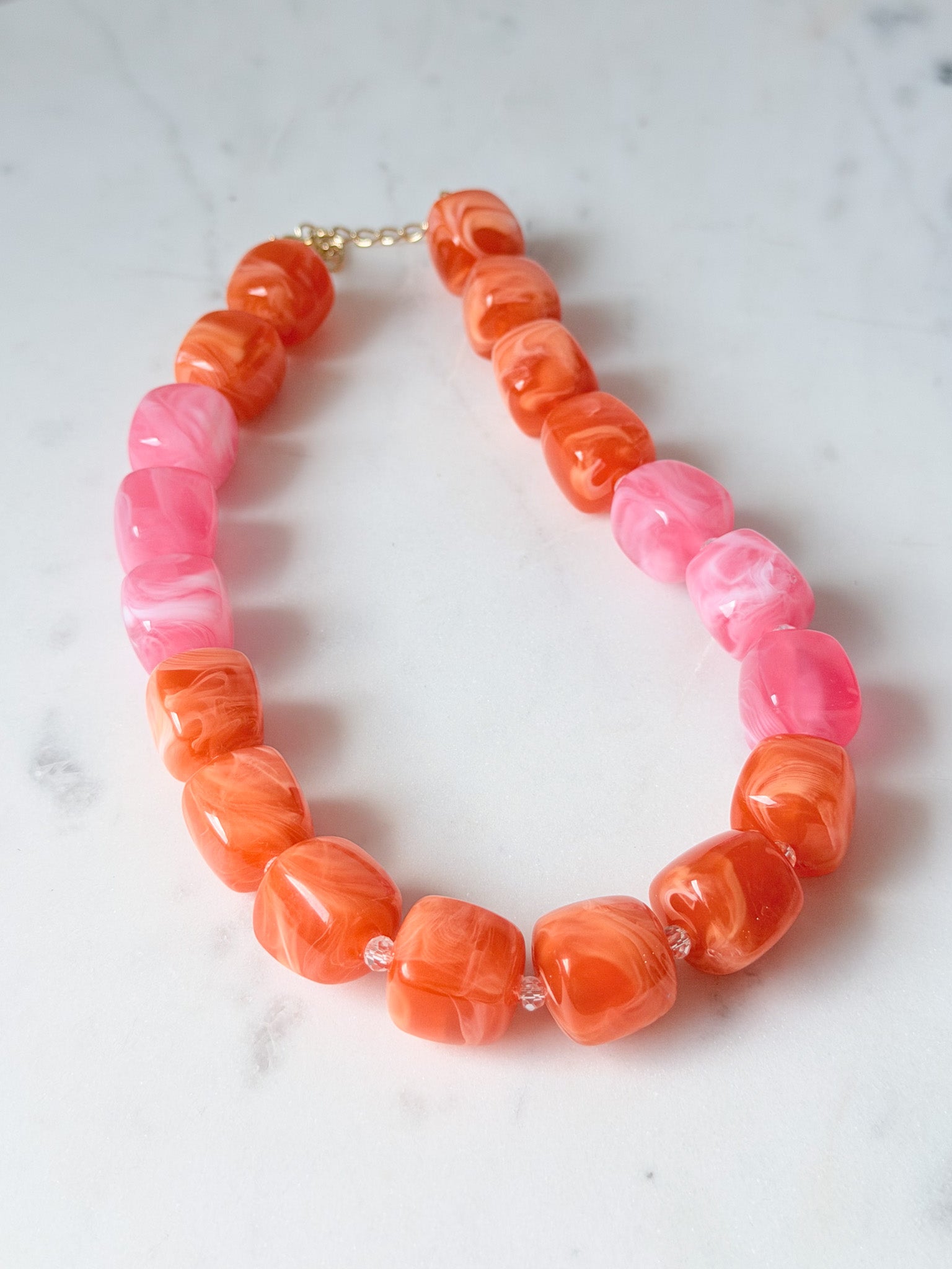 Citrus Sherbert Bead Necklace
