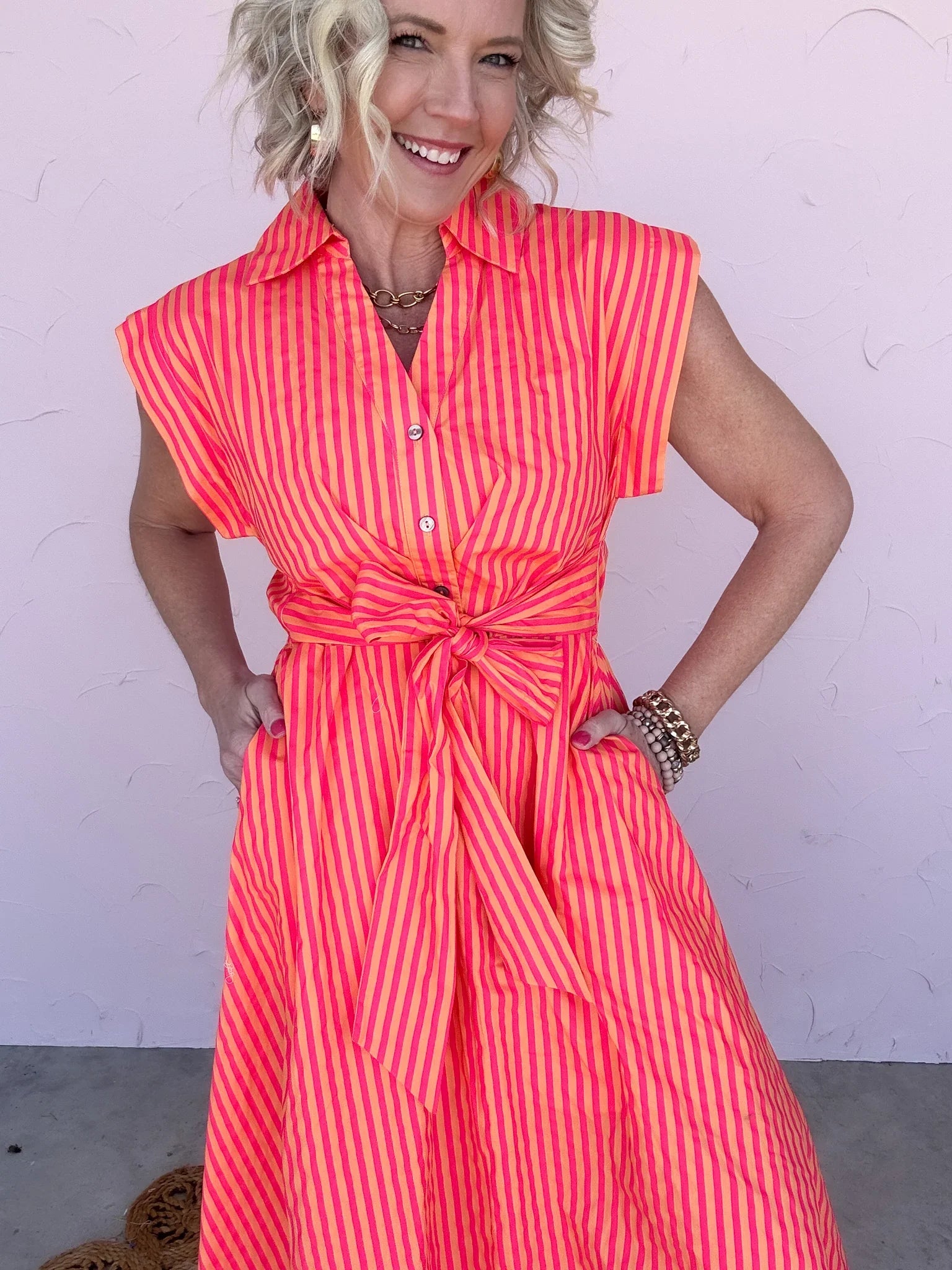 Radiant Rush Stripe Dress - 30% Off