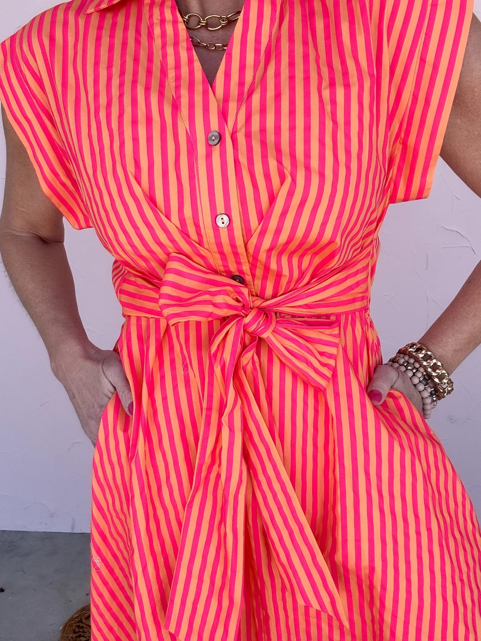 Radiant Rush Stripe Dress - 30% Off