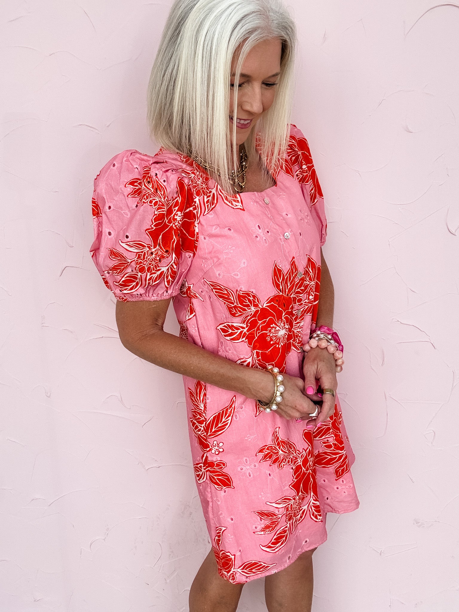 Sunlit Peony Midi Dress