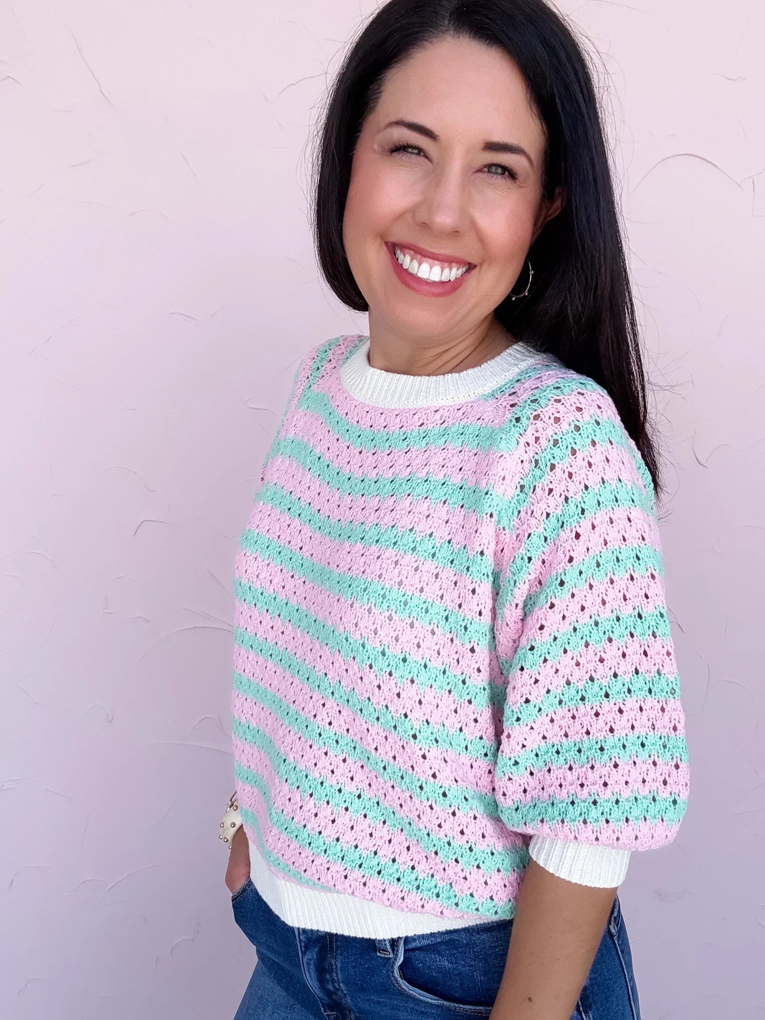 Pastel Parade Knit Top- 30% OFF