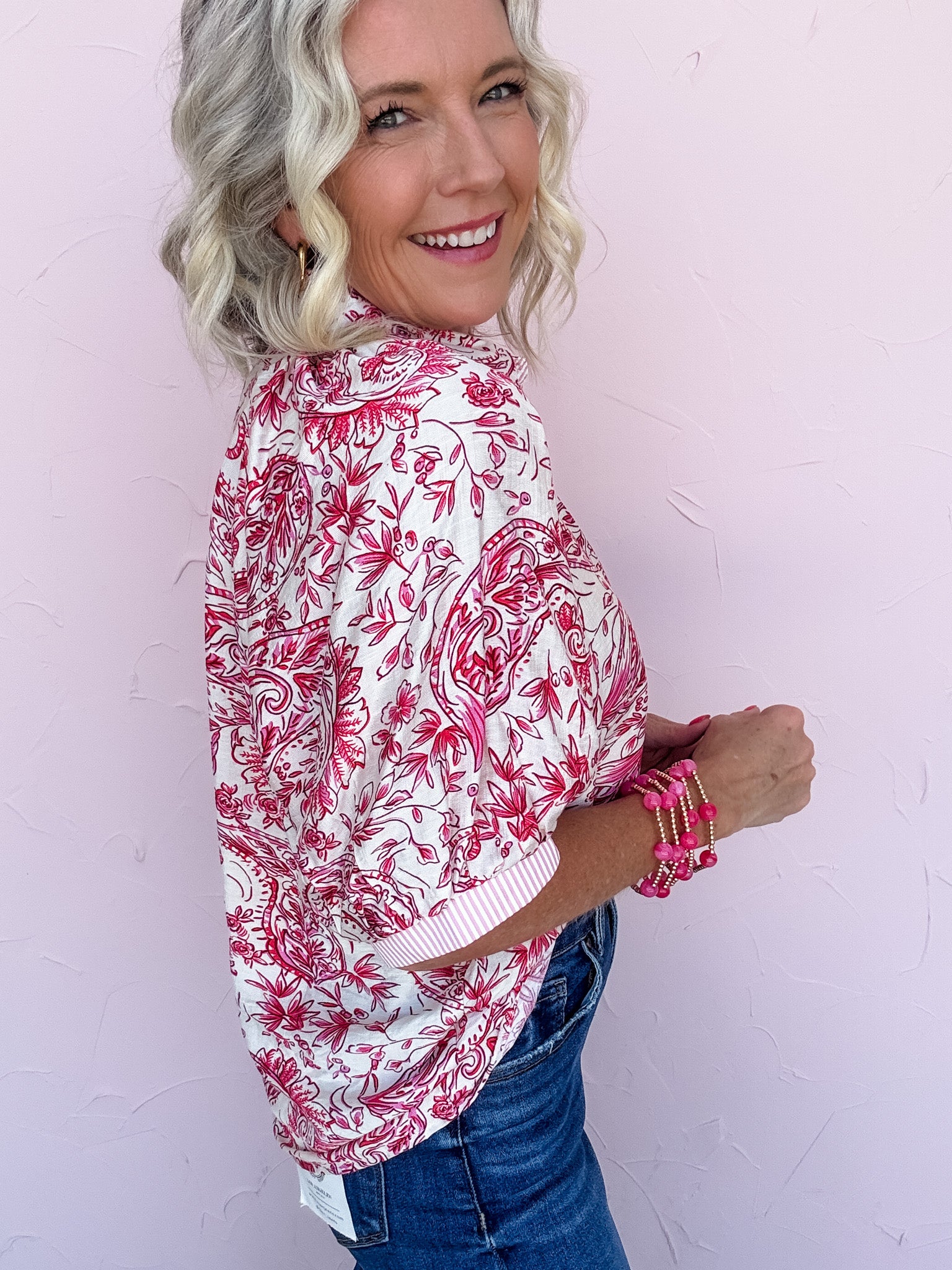 Porcelain Bloom Button Down