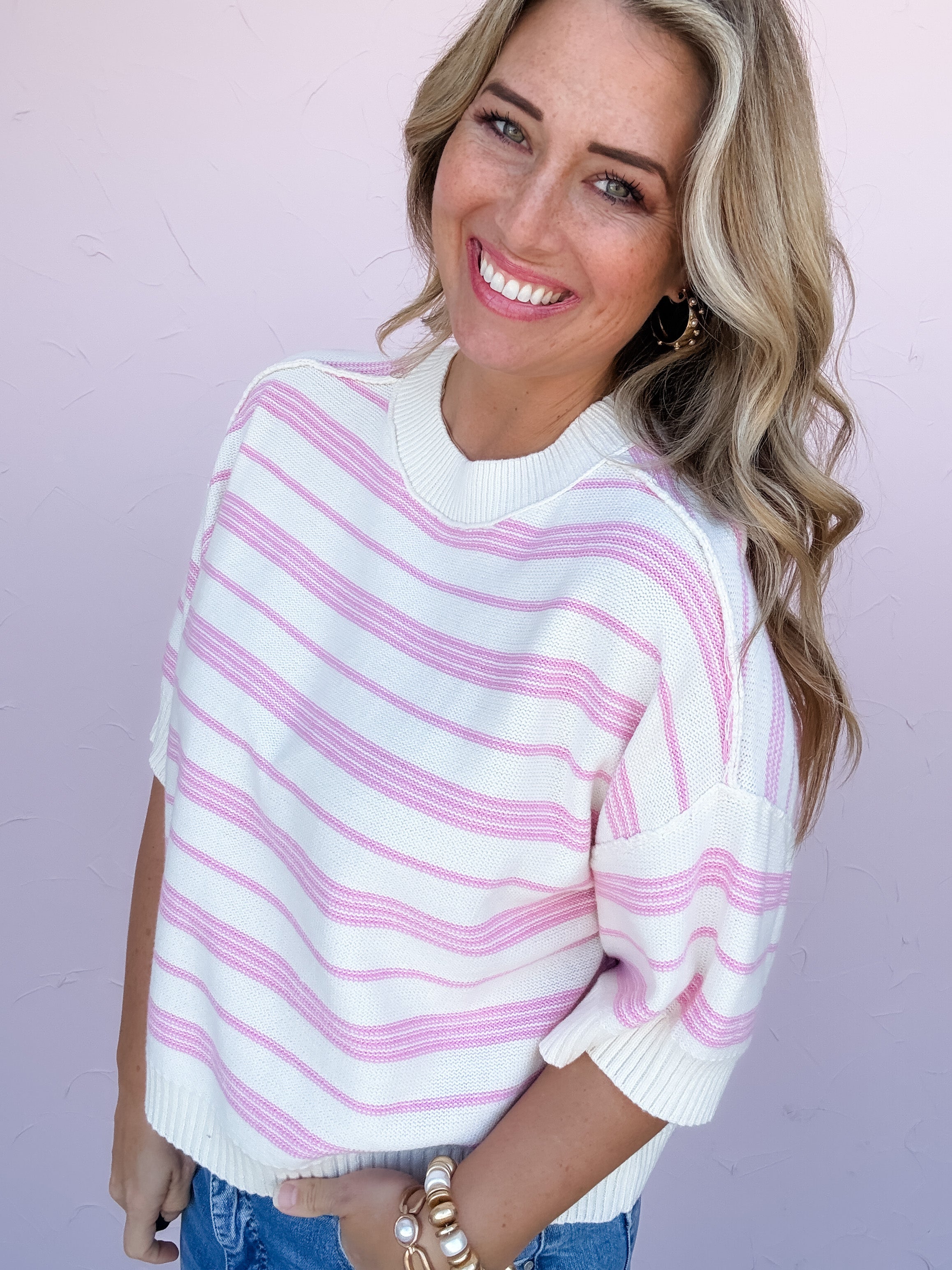 Rosy Outlook Knit Top