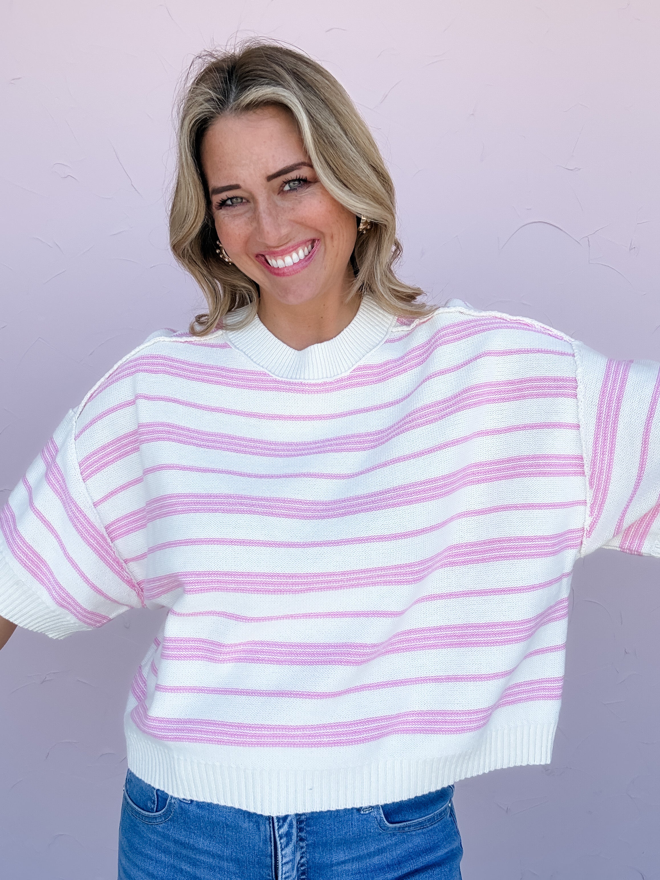 Rosy Outlook Knit Top