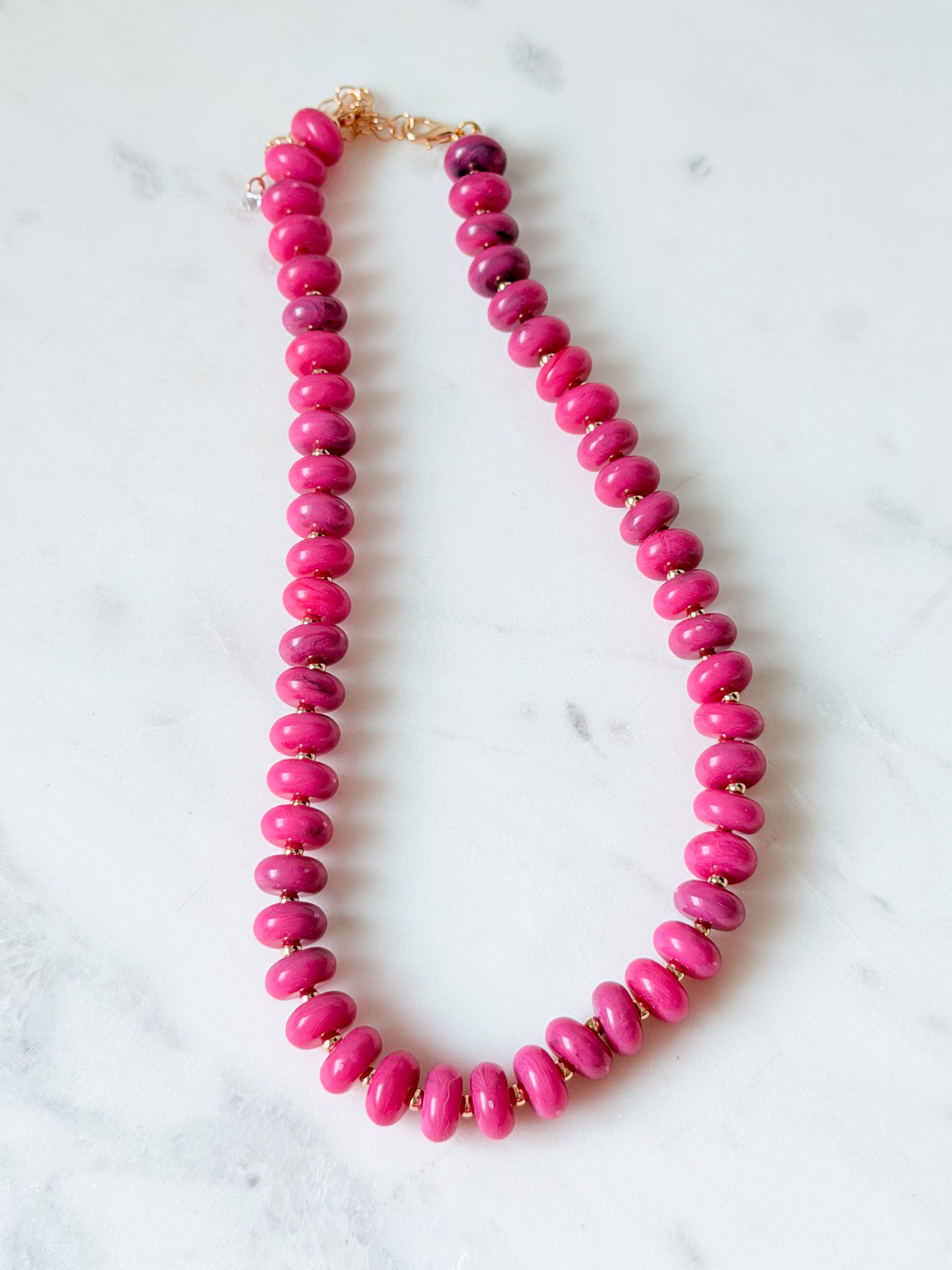 Cotton Candy Beaded Necklace