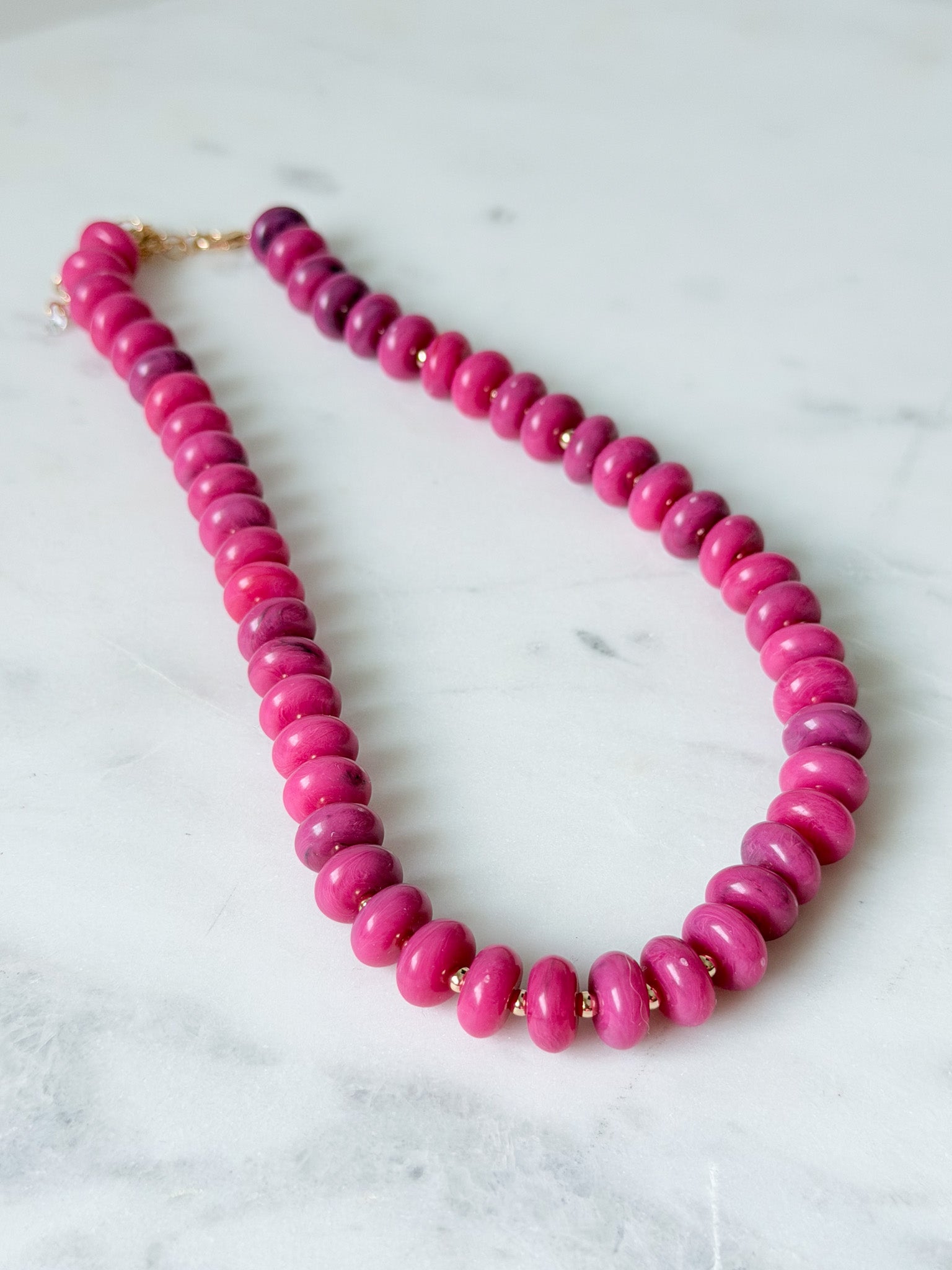 Cotton Candy Beaded Necklace