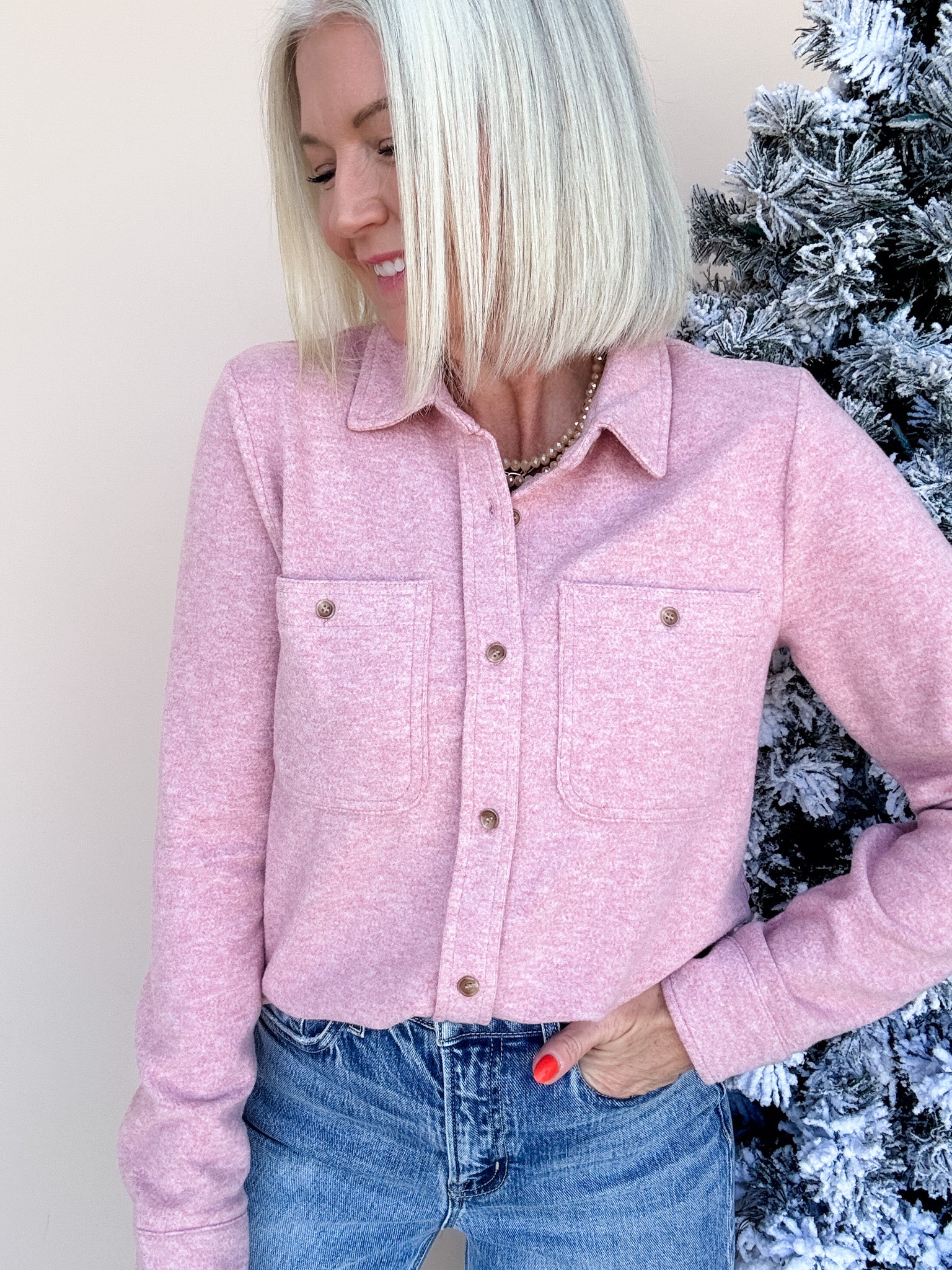 Lewis Button Down | Mauve Pink