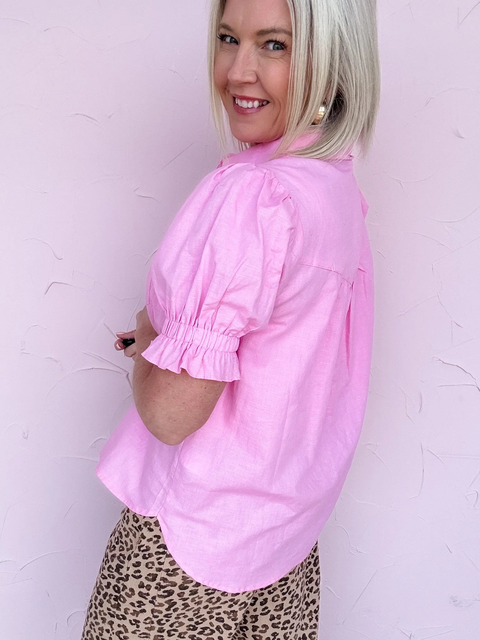 Pink Paper Plans Top - 50% Off