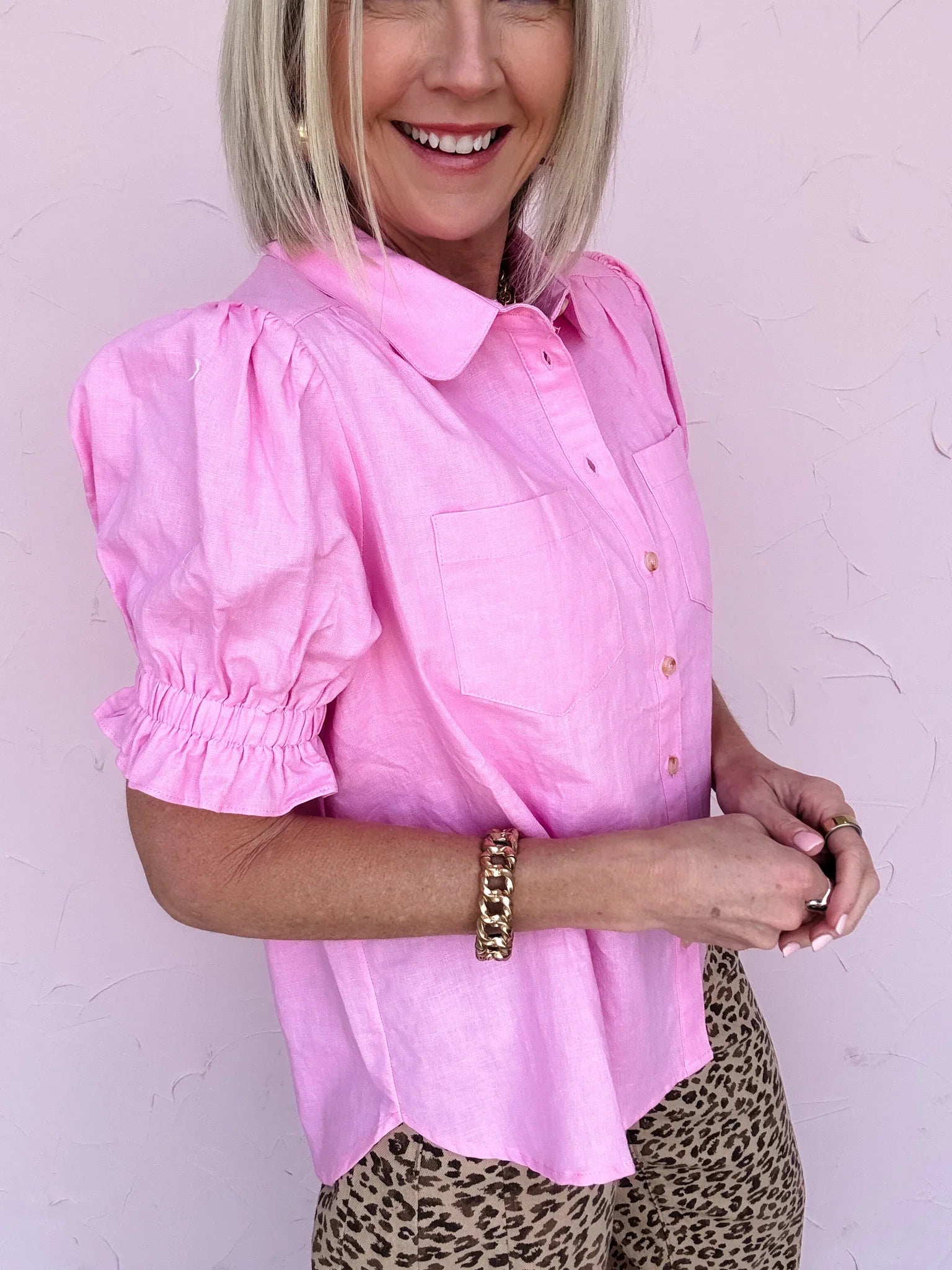 Pink Paper Plans Top - 50% Off