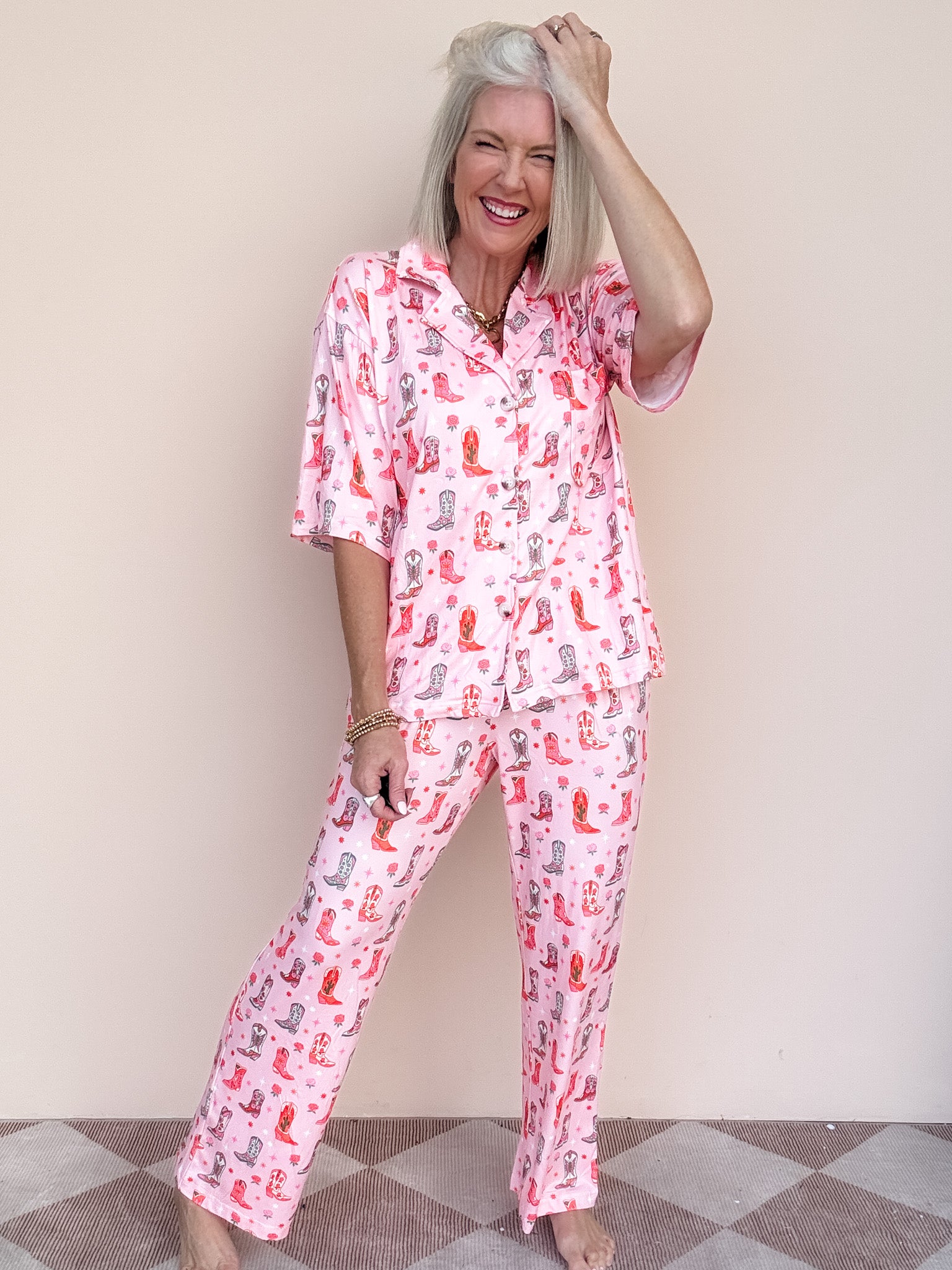 Boots & Roses Pajama Set