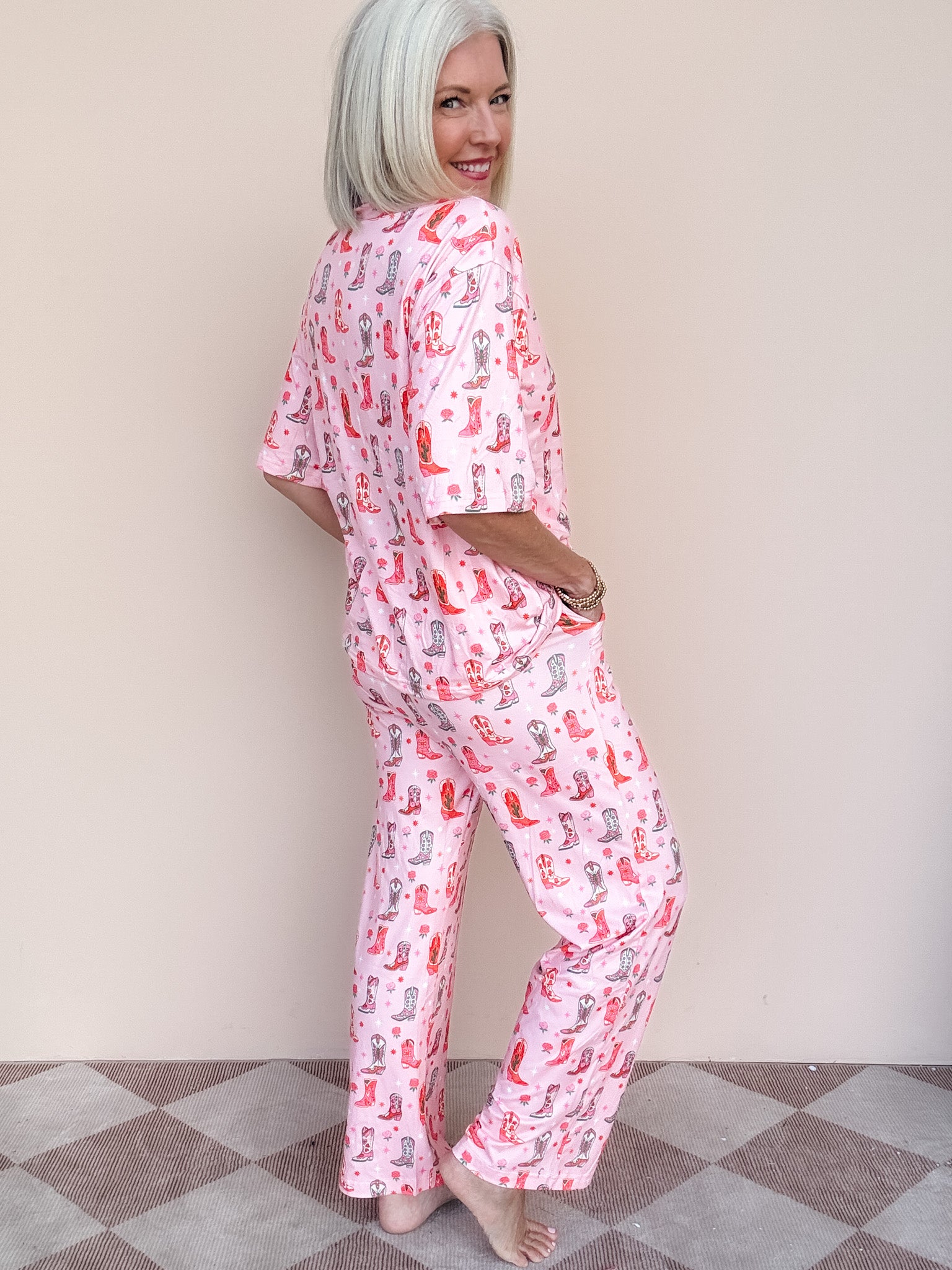 Boots & Roses Pajama Set