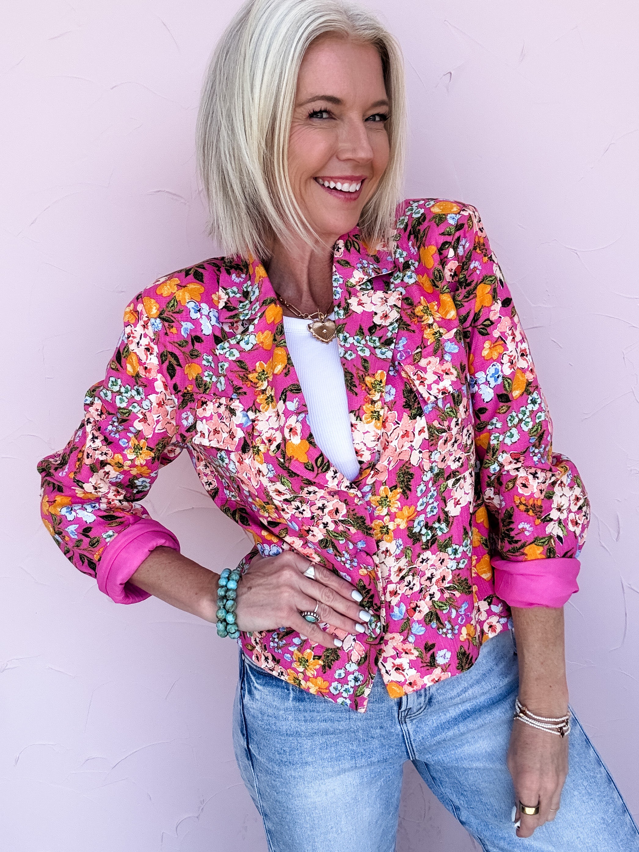 Pink Power Move Blazer