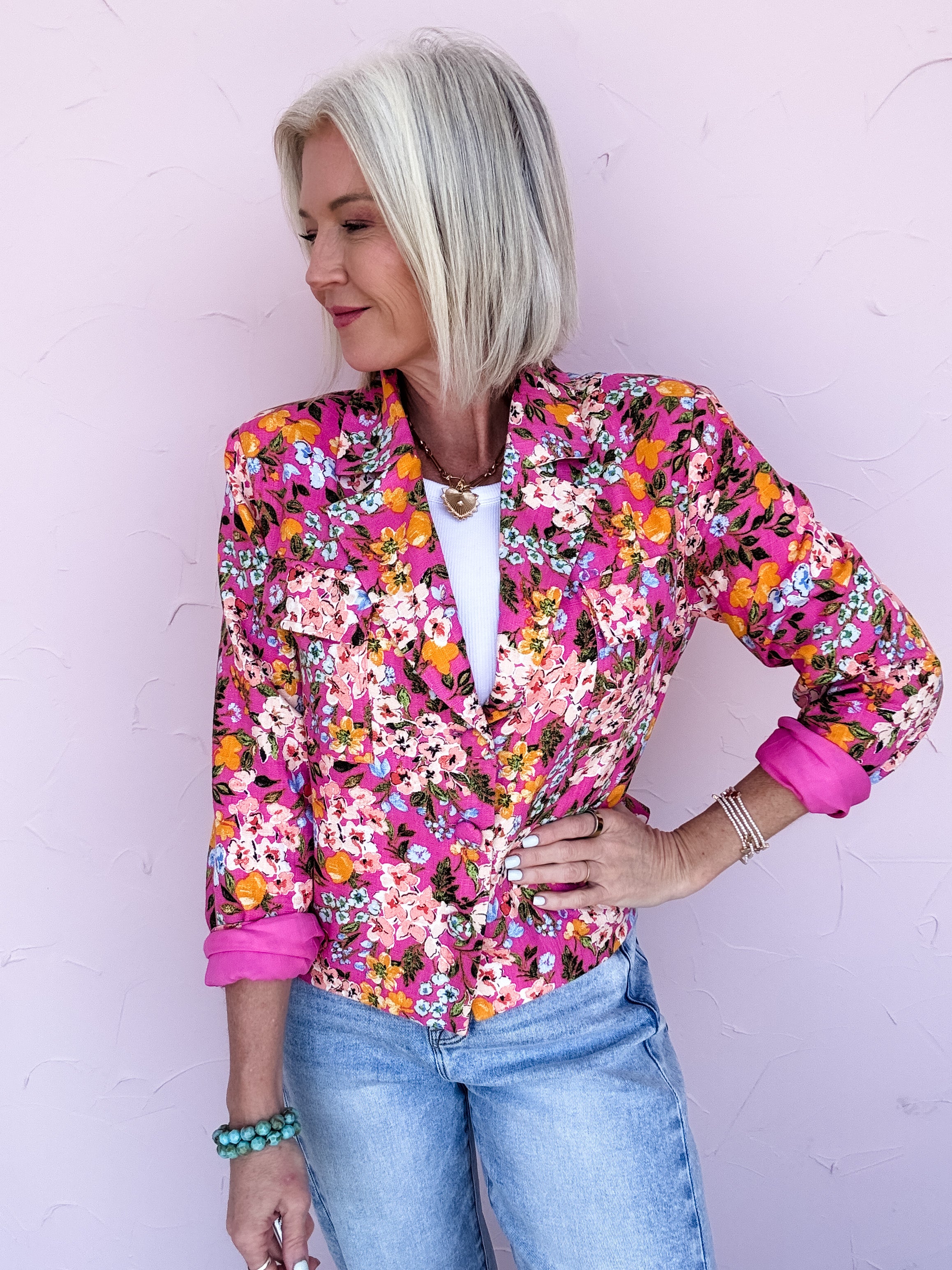 Pink Power Move Blazer