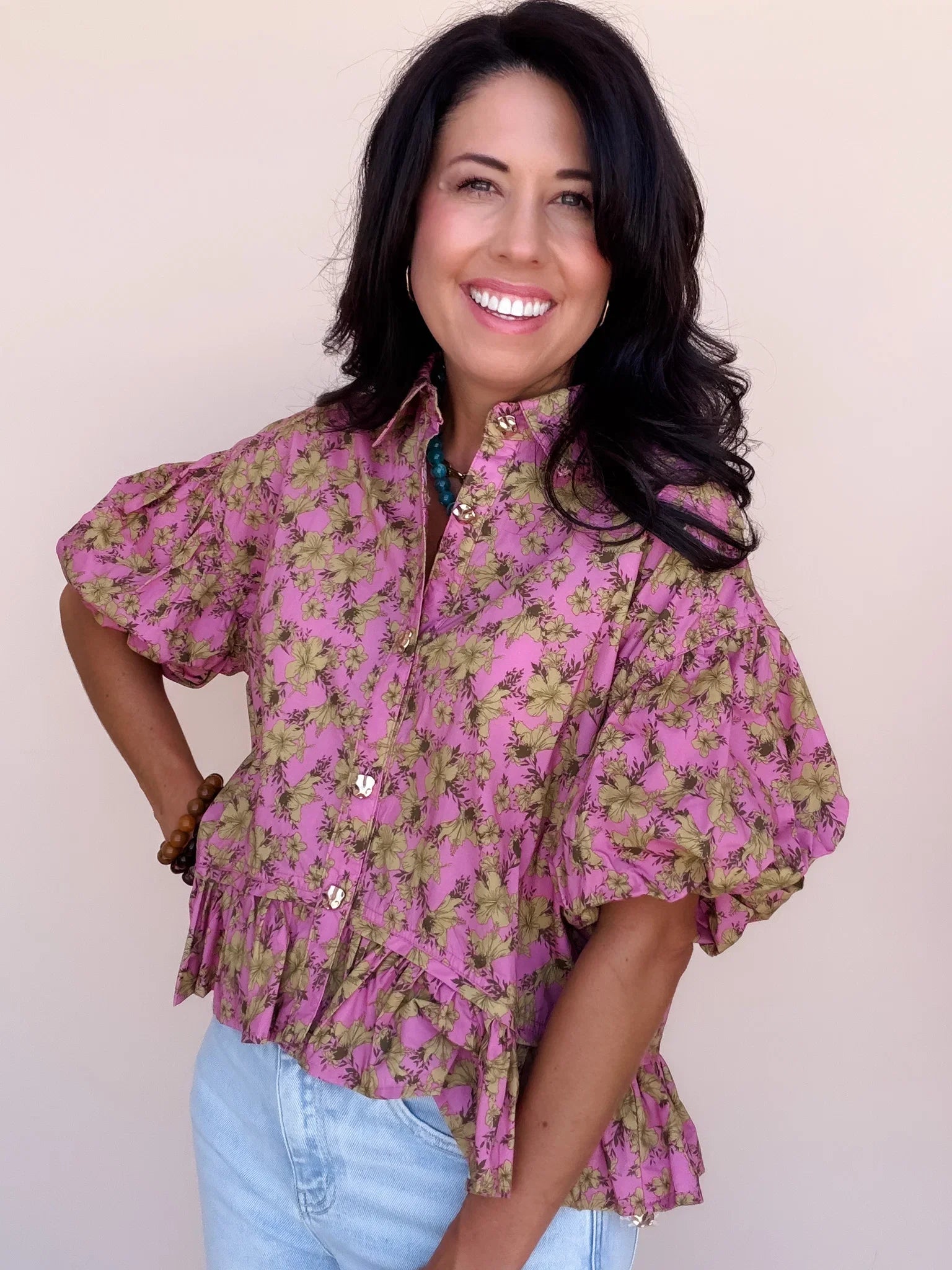 Gilded Garden Top | Dusty Pink