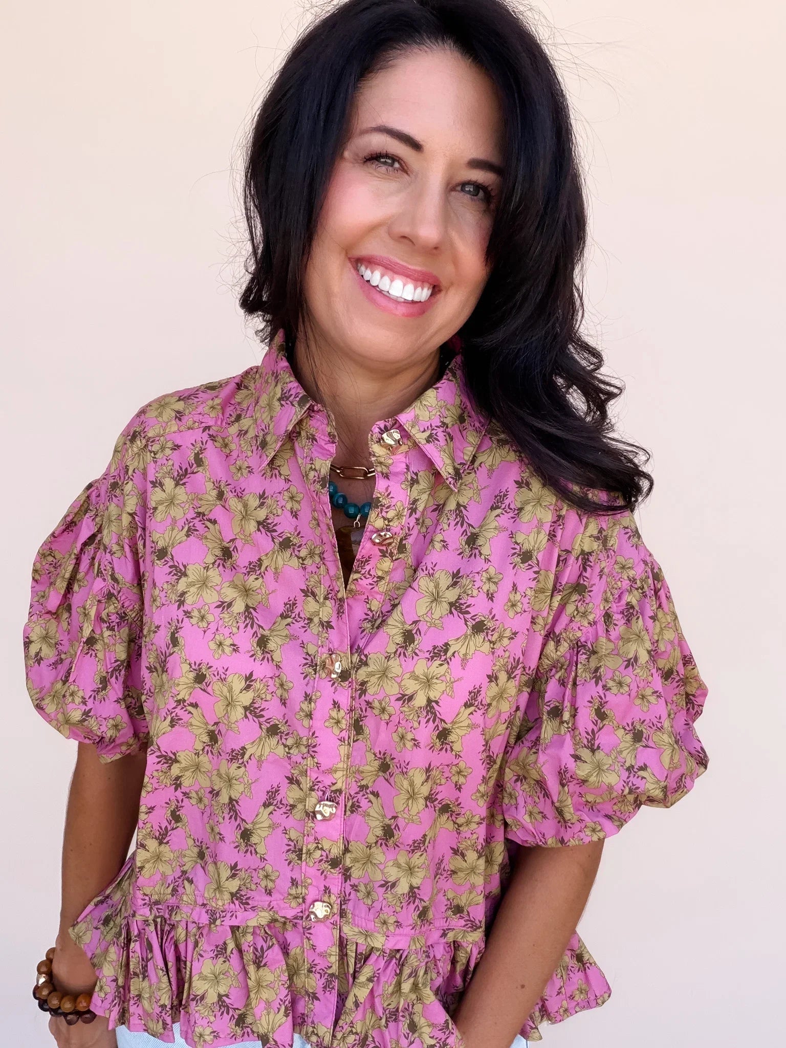 Gilded Garden Top | Dusty Pink