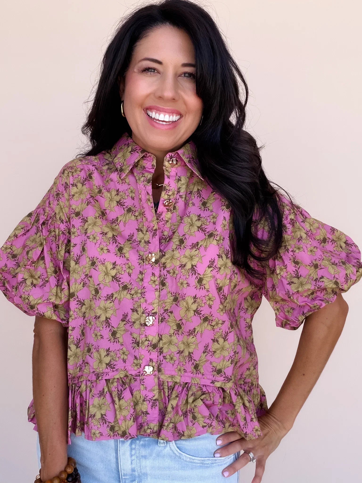 Gilded Garden Top | Dusty Pink