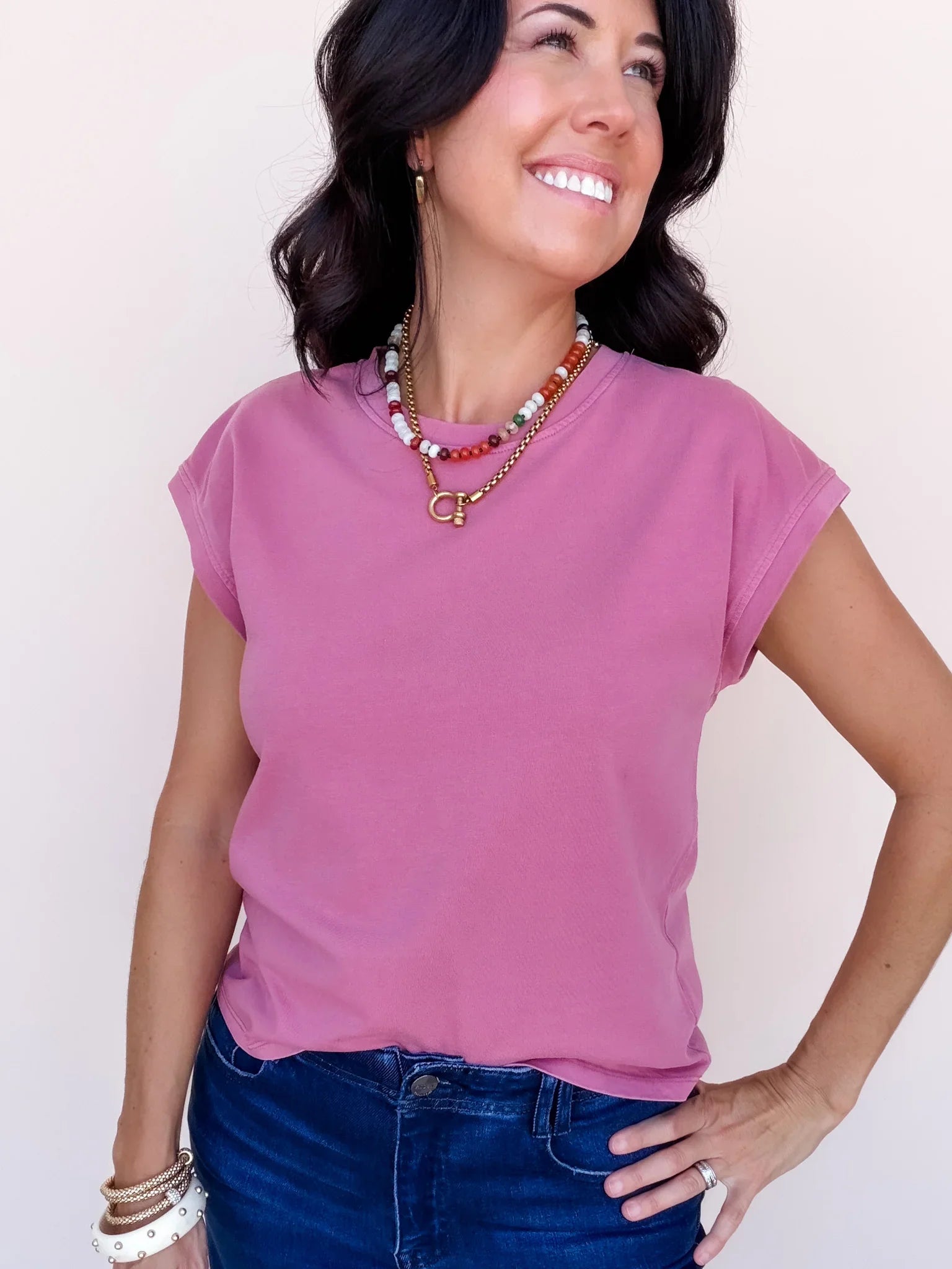 Cap It Off Tee | Berry