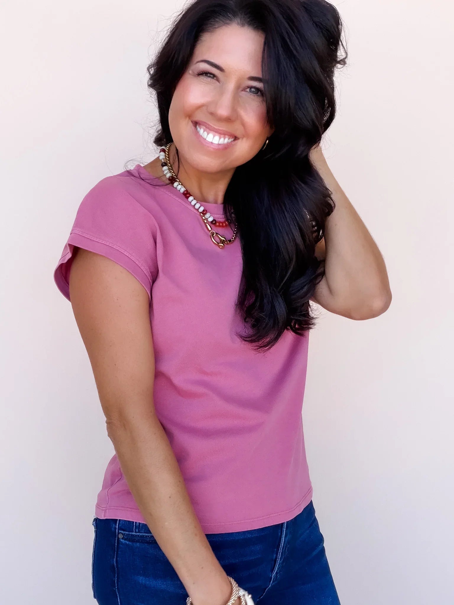 Cap It Off Tee | Berry
