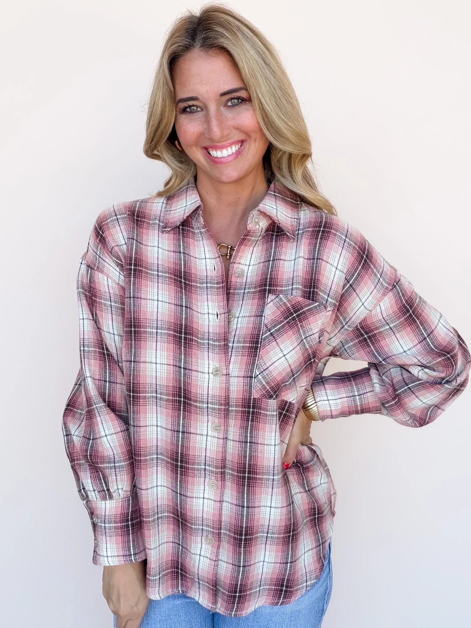 Free Range Top | Pink/Brown