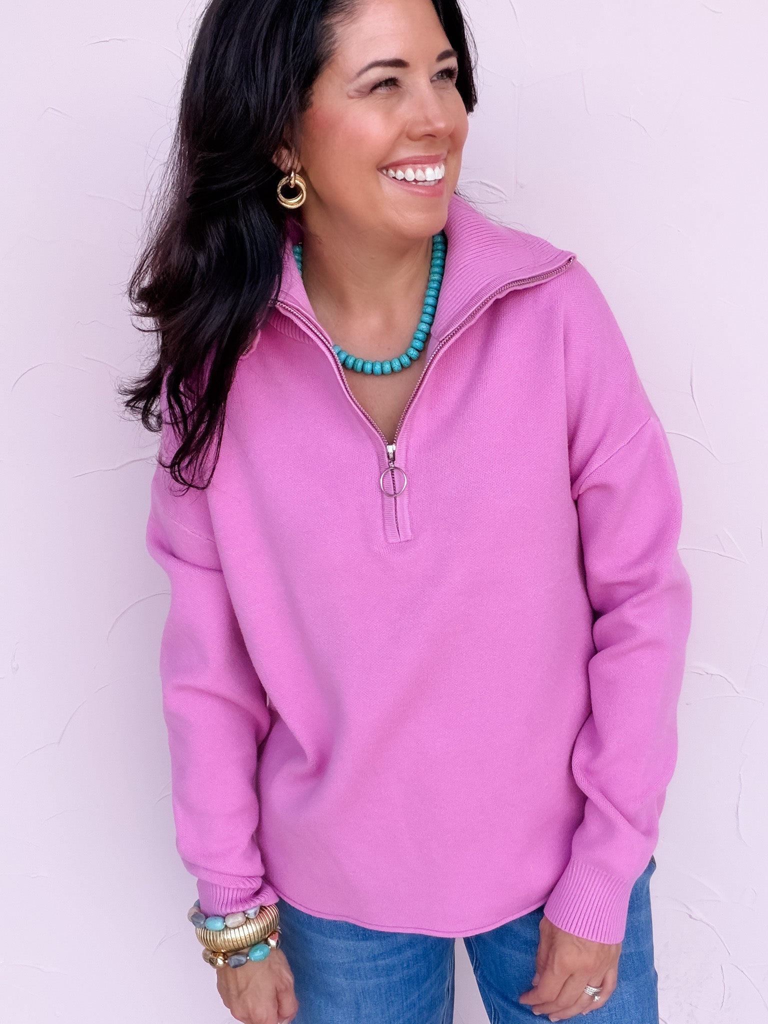 Pink On Point Pullover