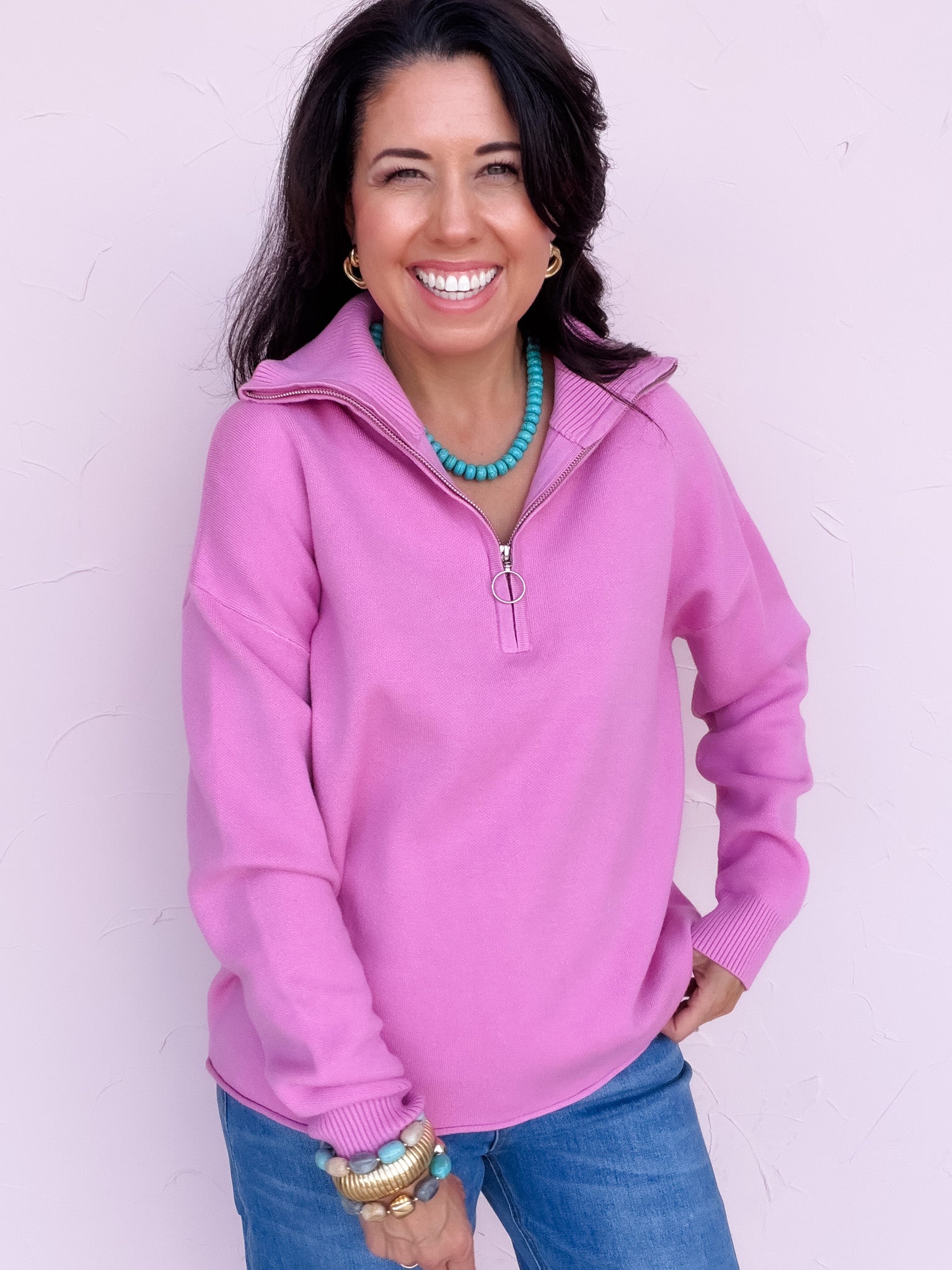 Pink On Point Pullover