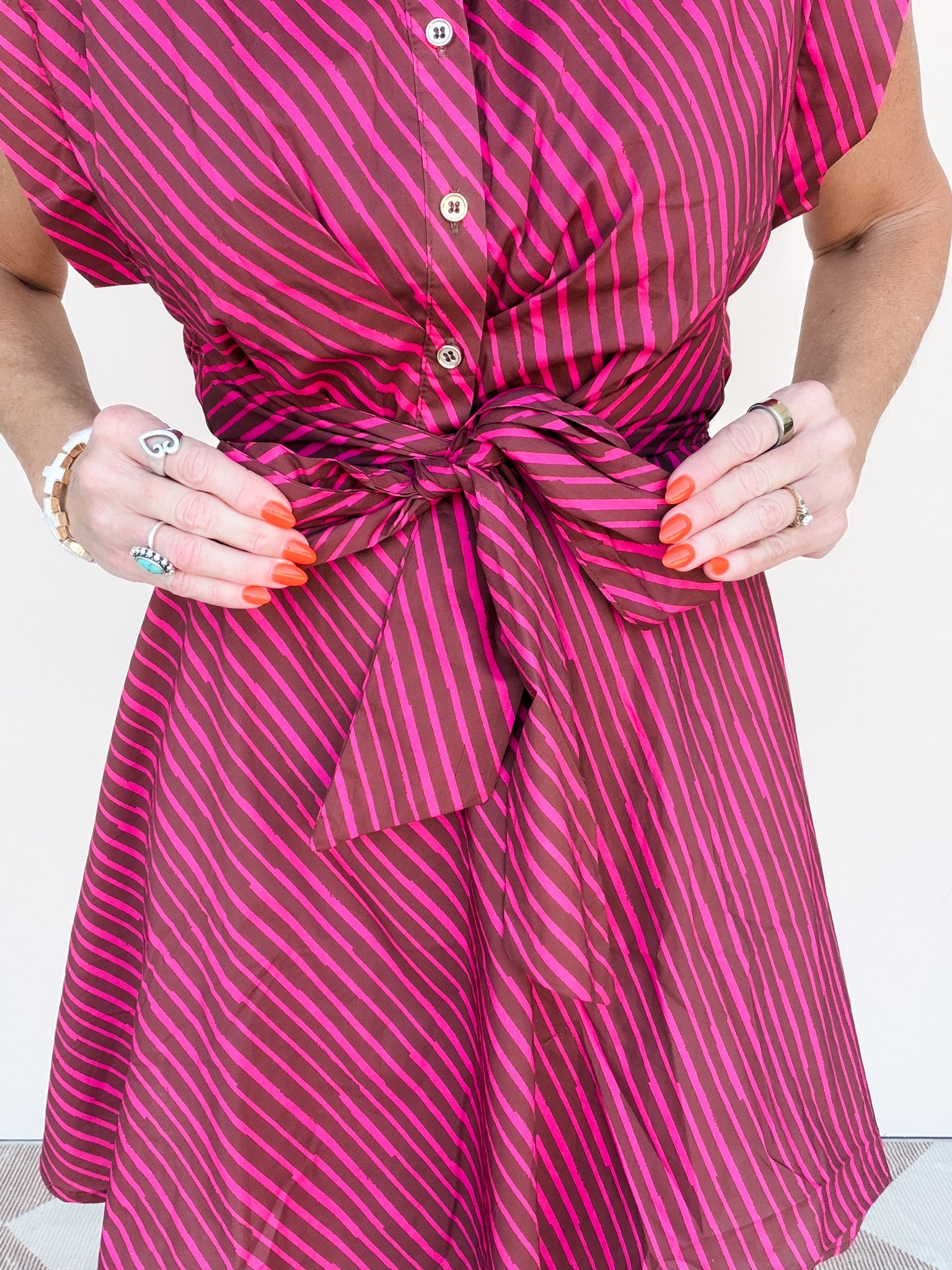 Sadie Jane Dress | Brown Fuchsia