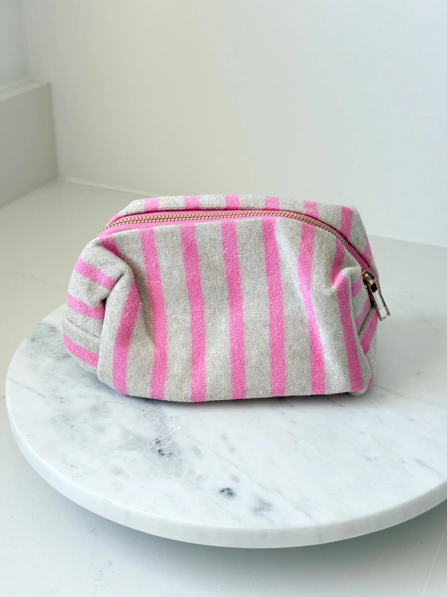 Pink Cabana Zip Bag