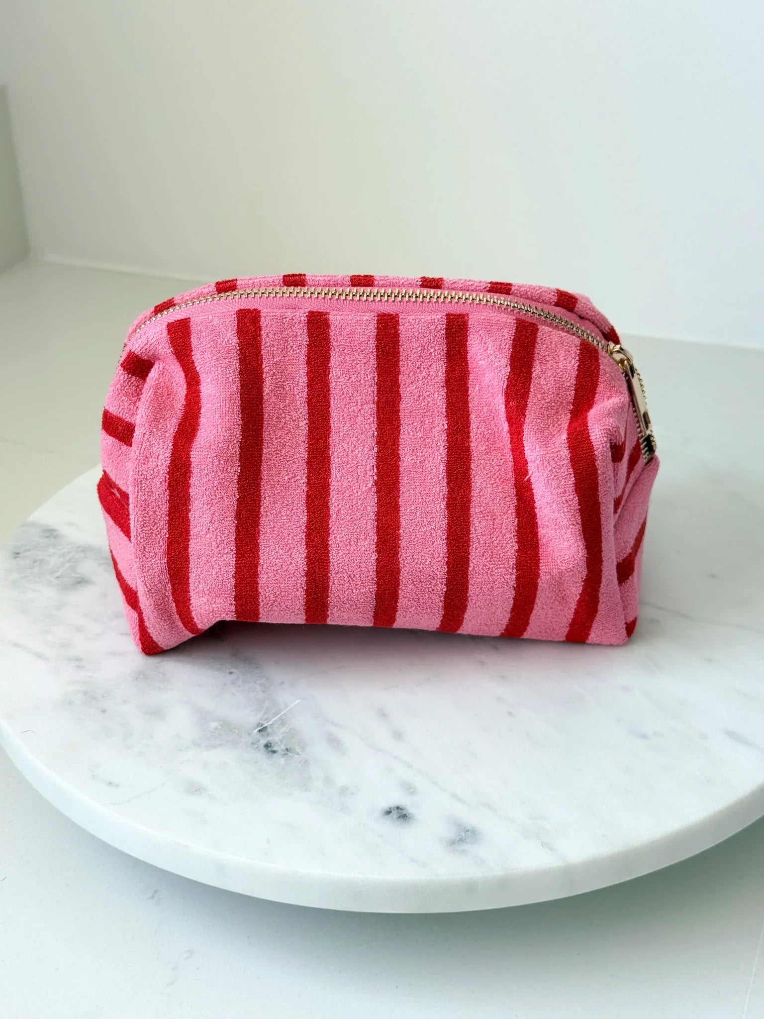 Pink Cabana Zip Bag