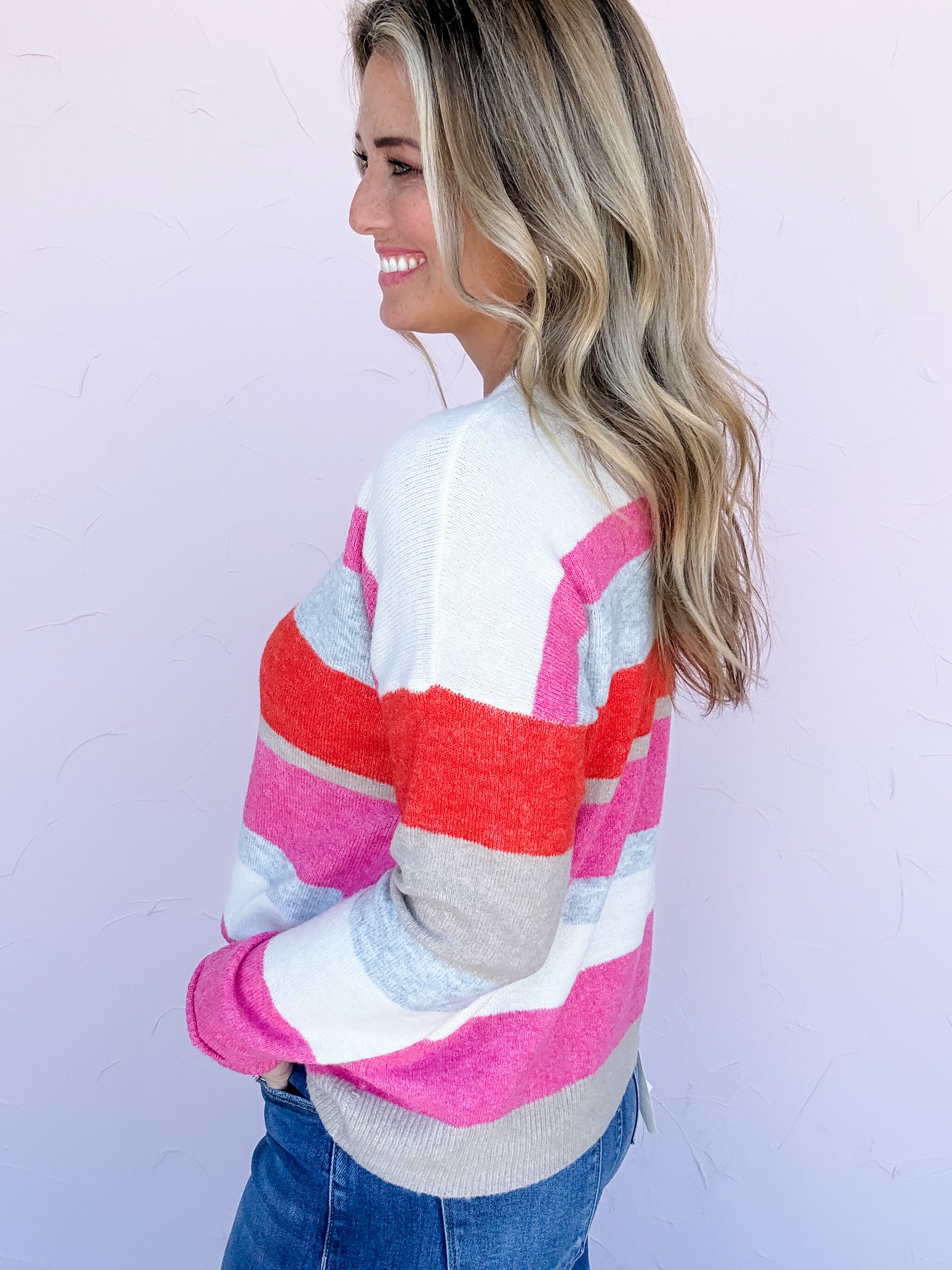 Bright Chill Stripe Sweater