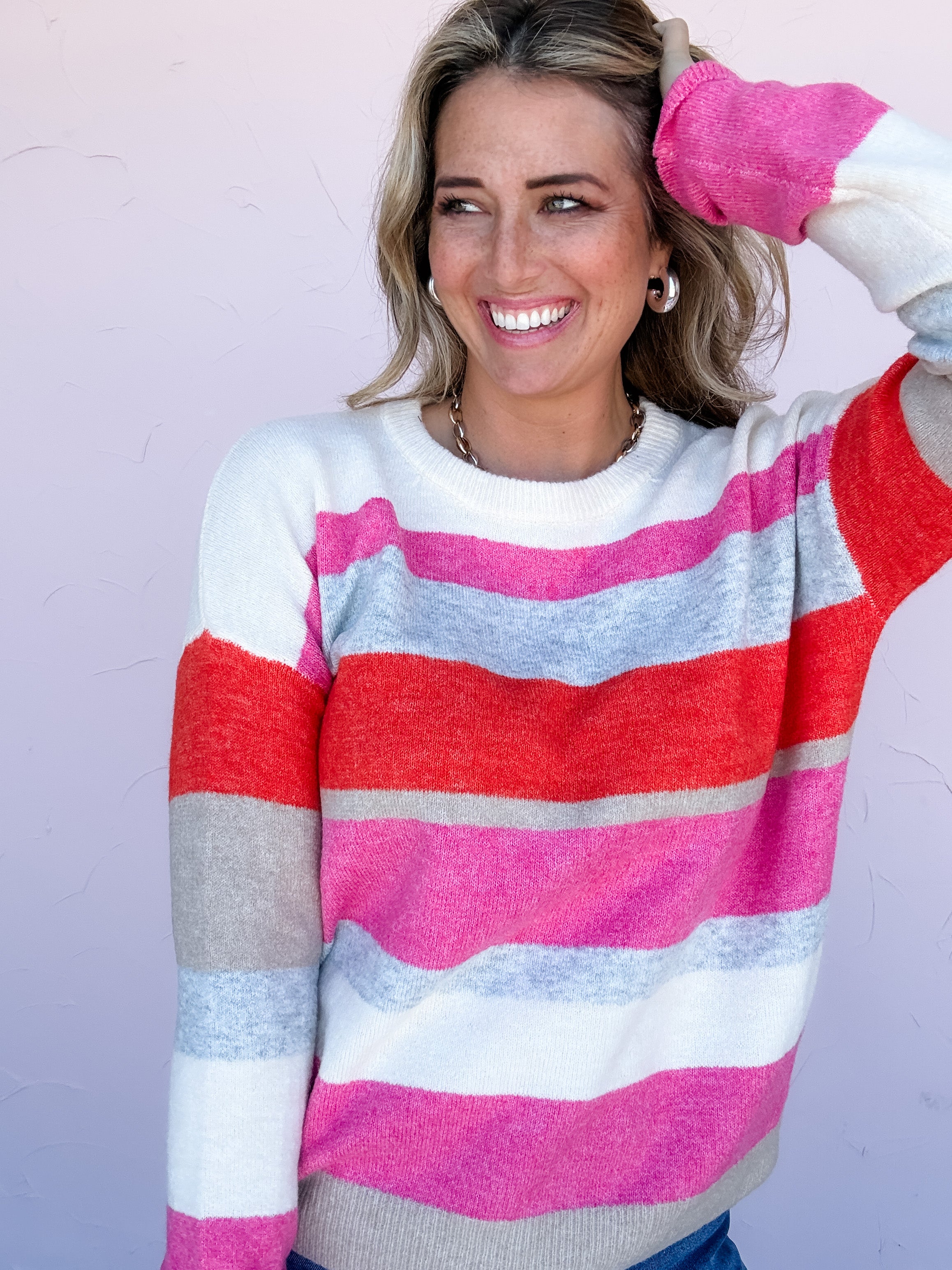 Bright Chill Stripe Sweater