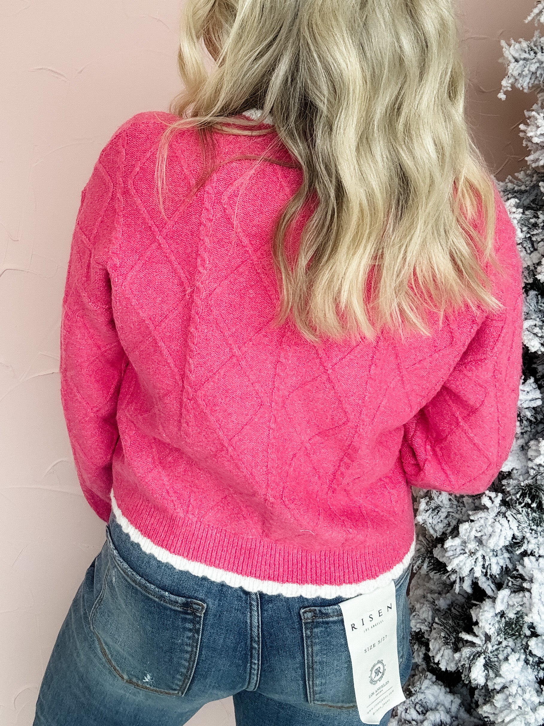 Cotton Candy Cable Knit Sweater