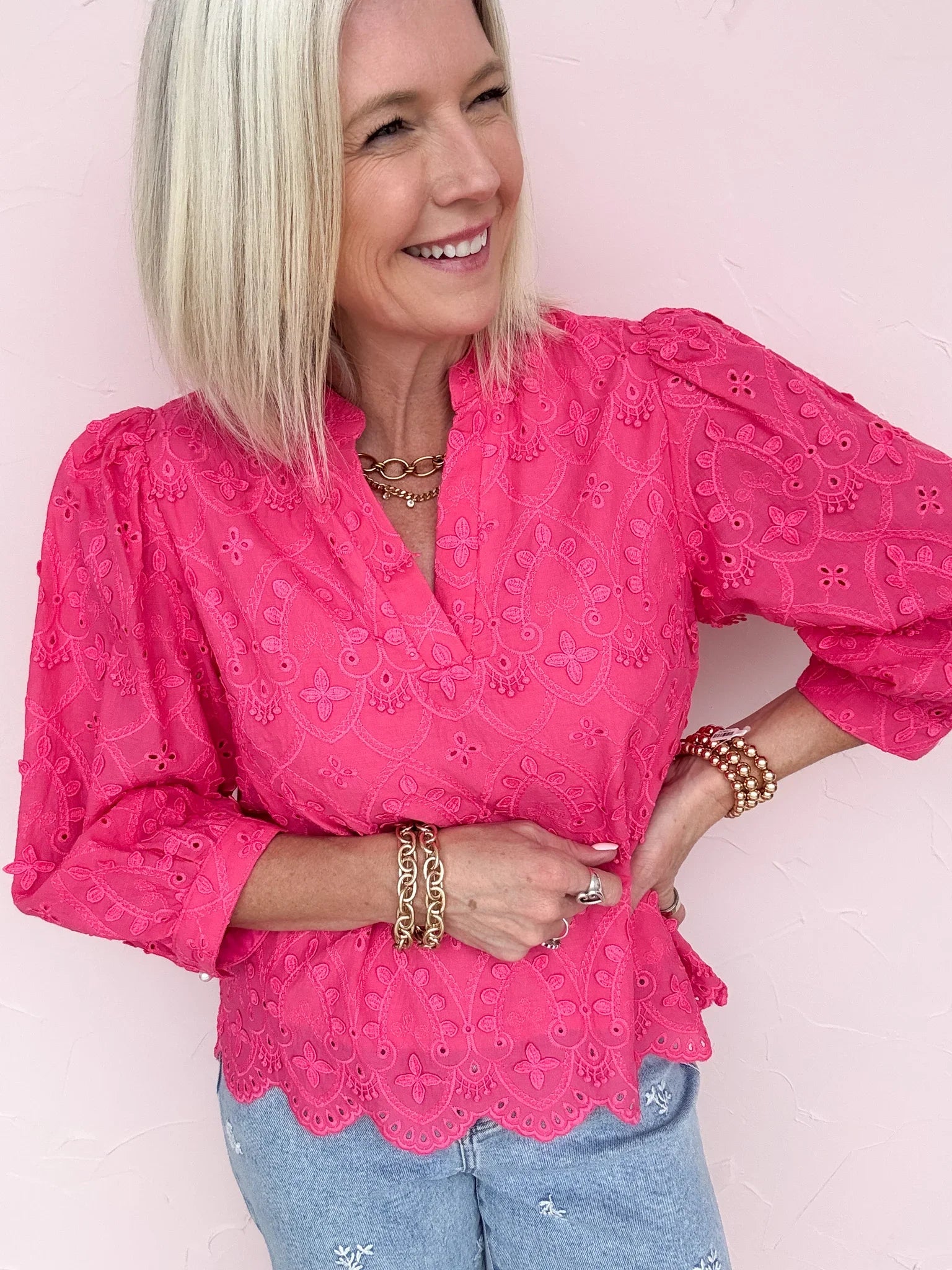 Ready for Blooms Eyelet Top