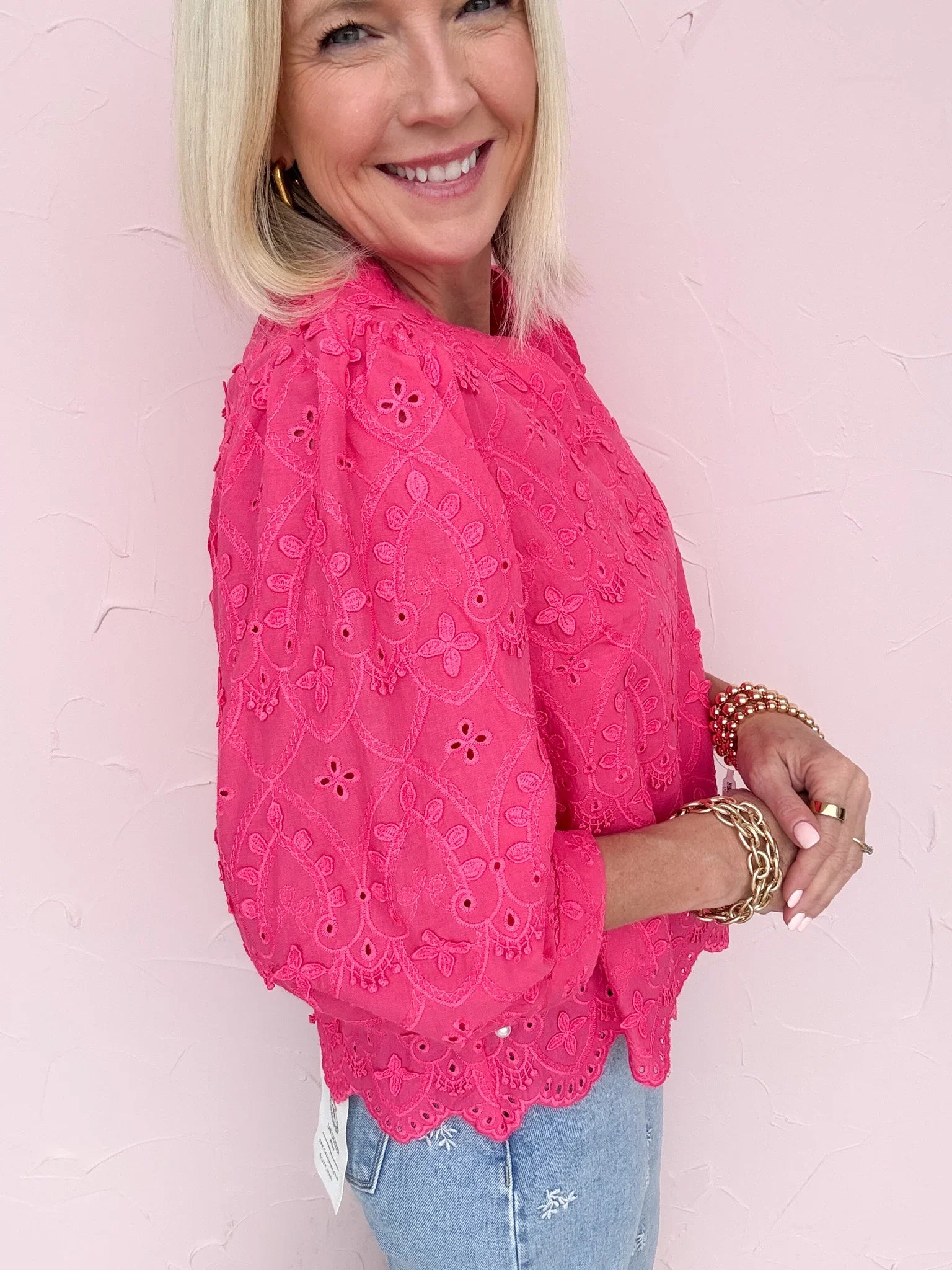 Ready for Blooms Eyelet Top