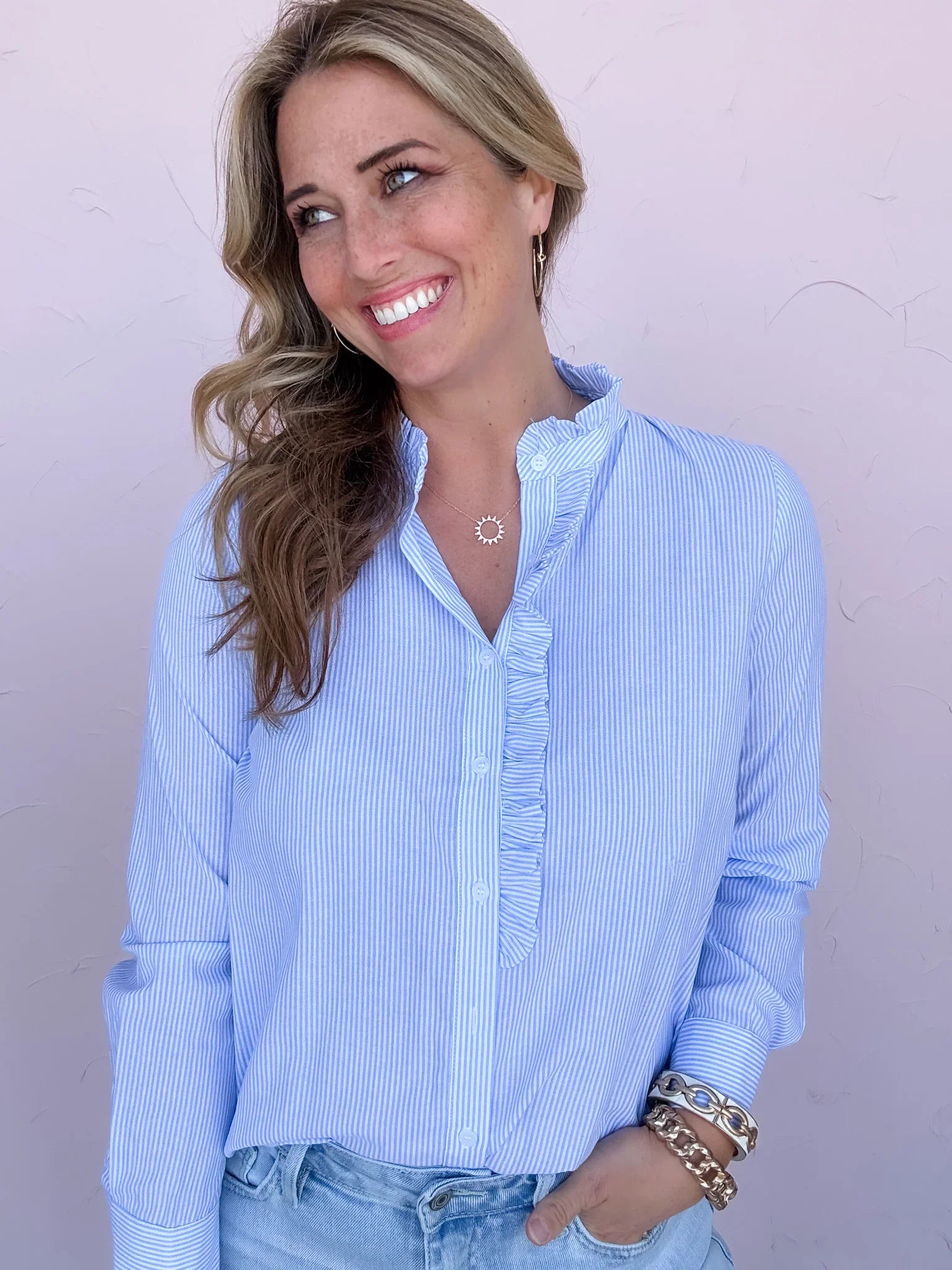 Sunday Poise Button Down- 30% OFF