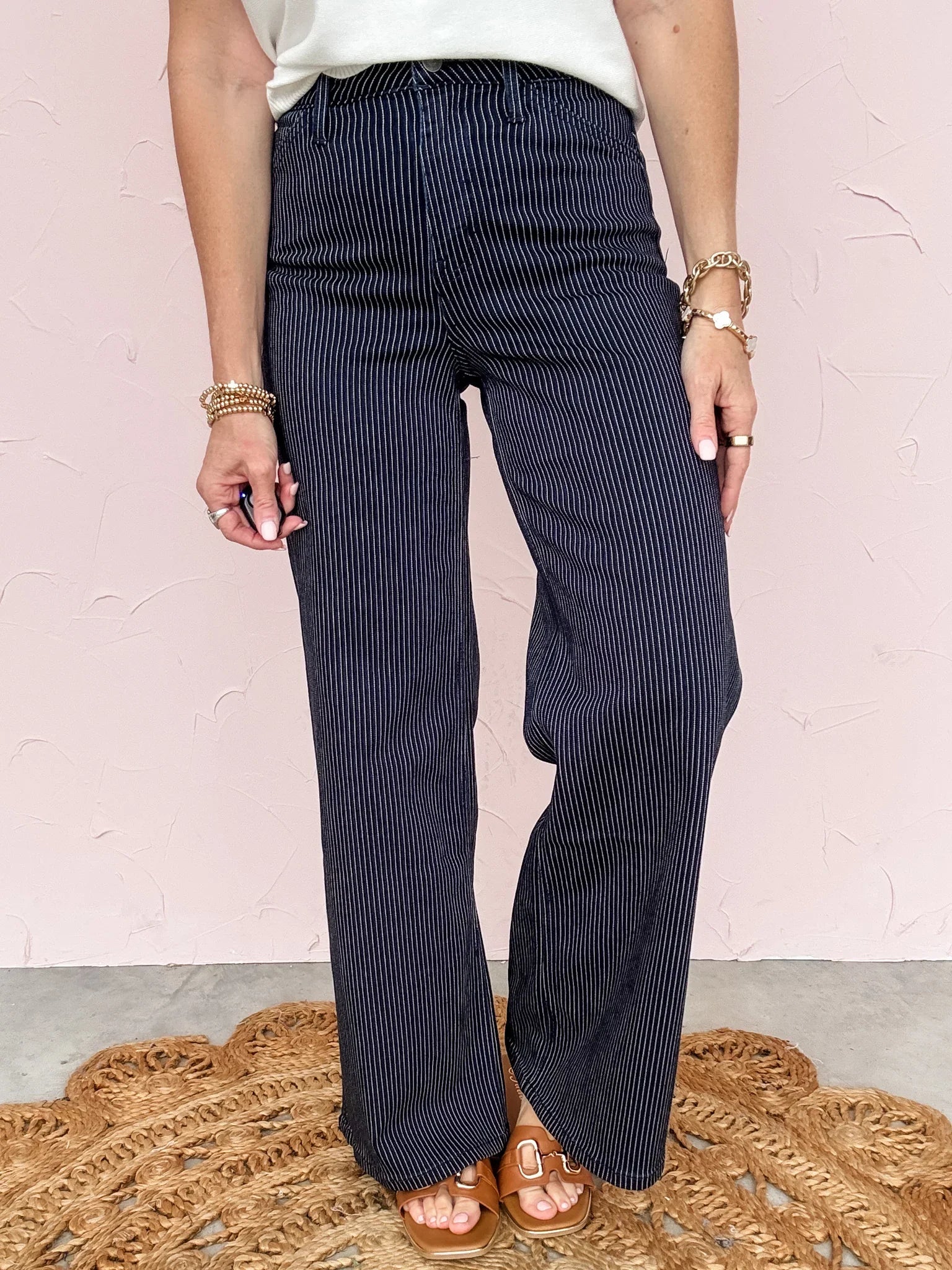 Midnight Pinstripe Denim