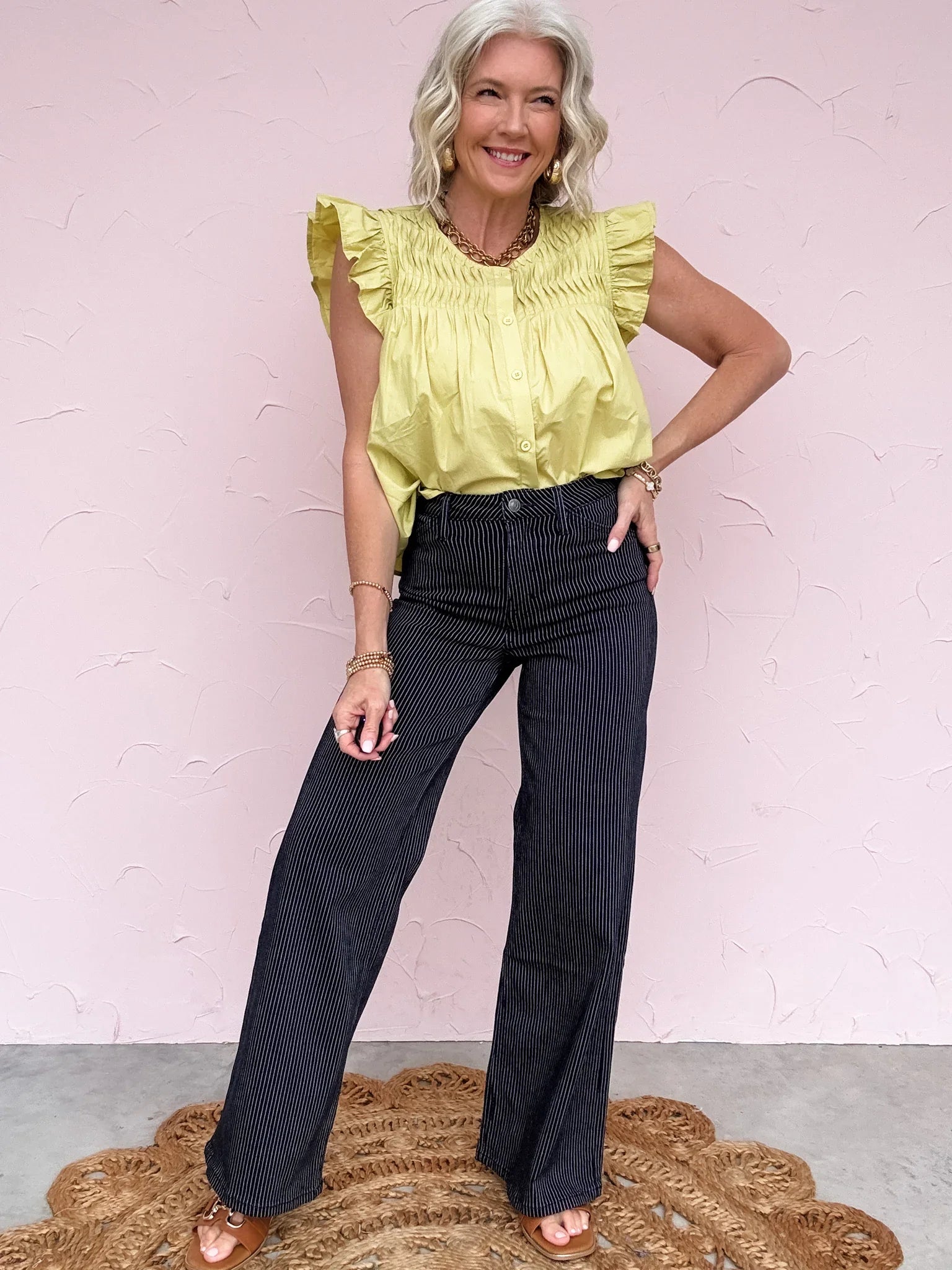 Midnight Pinstripe Denim