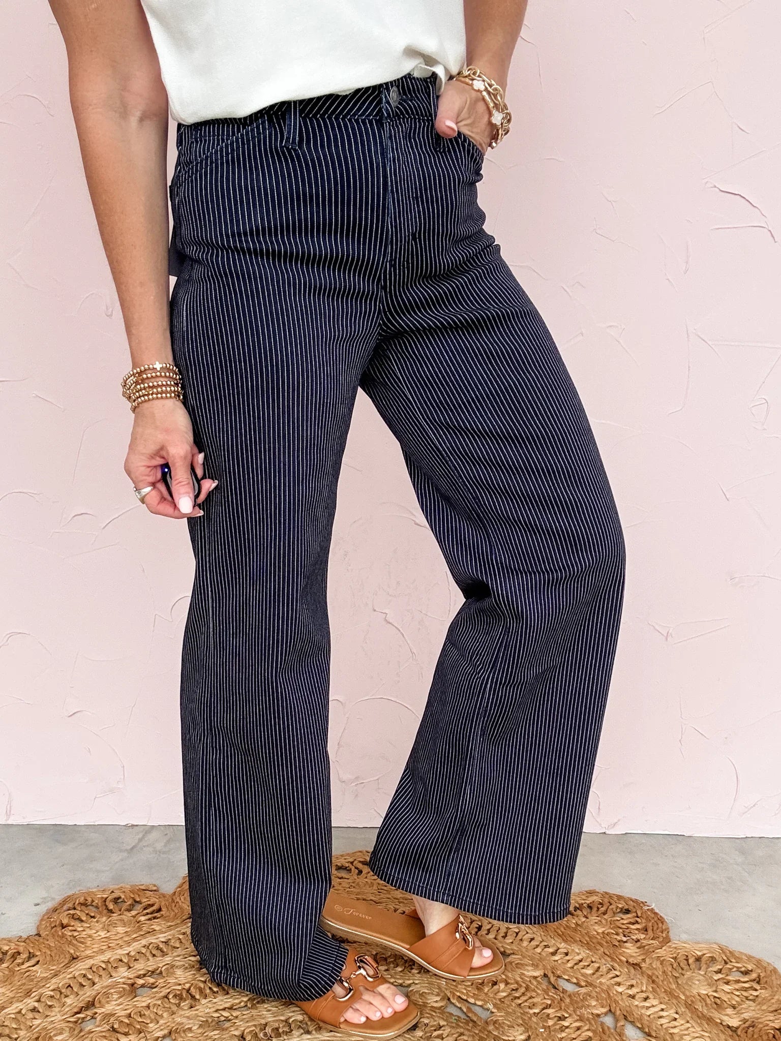 Midnight Pinstripe Denim