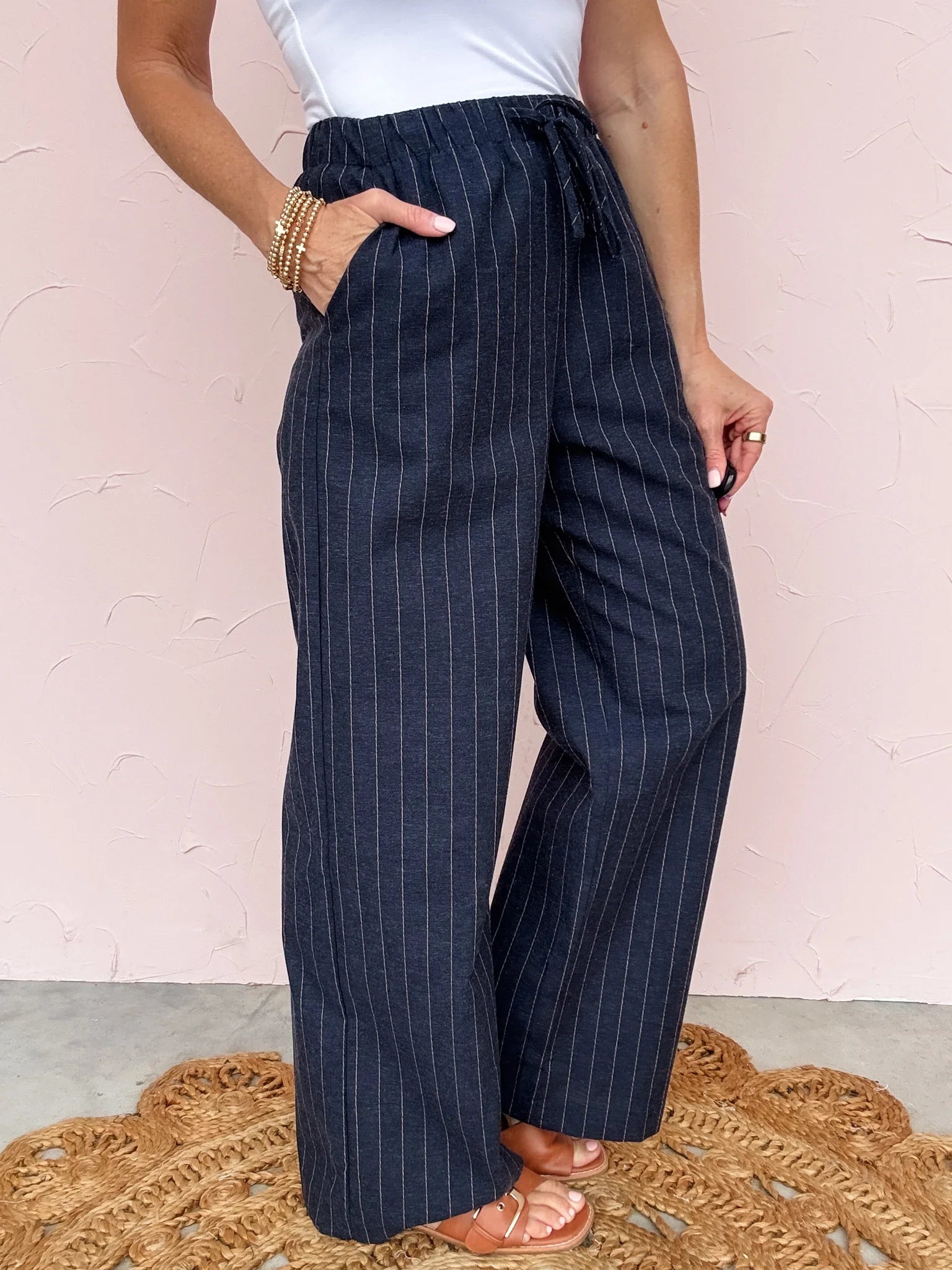 Pinstripe Poise Pants - 30% Off